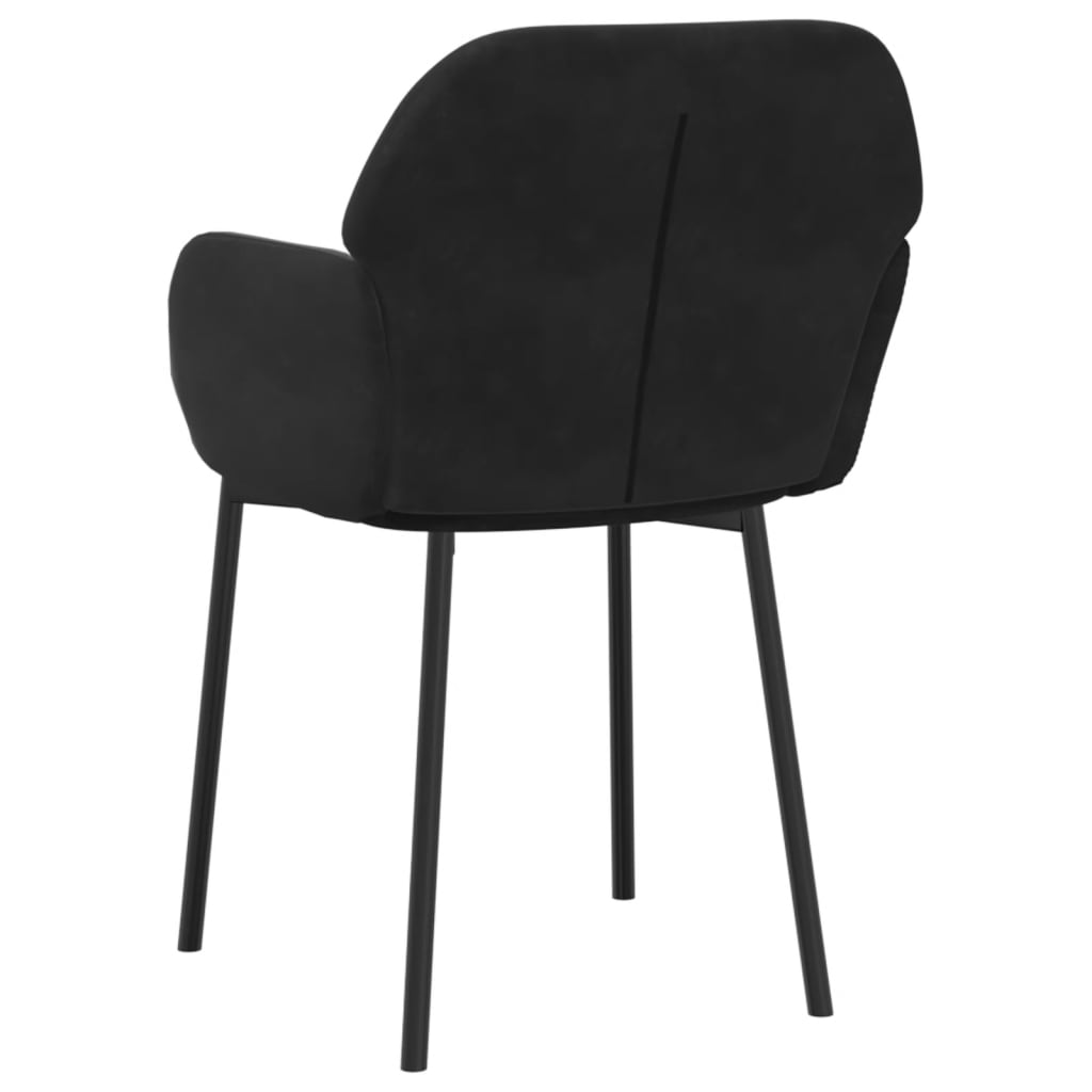 Eetkamerstoelen 2 st fluweel zwart is nu te koop bij PeponiXL, paradijselijk wonen!