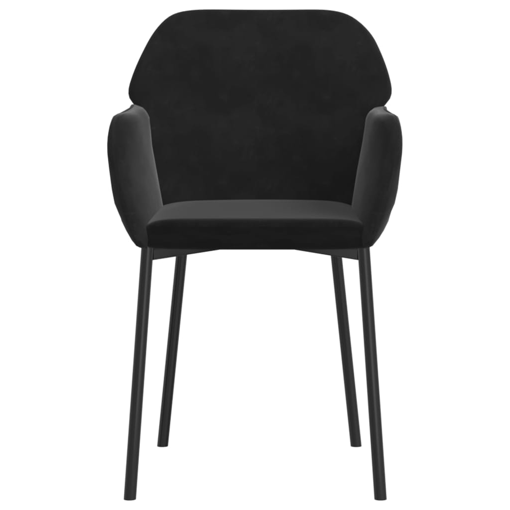 Eetkamerstoelen 2 st fluweel zwart is nu te koop bij PeponiXL, paradijselijk wonen!
