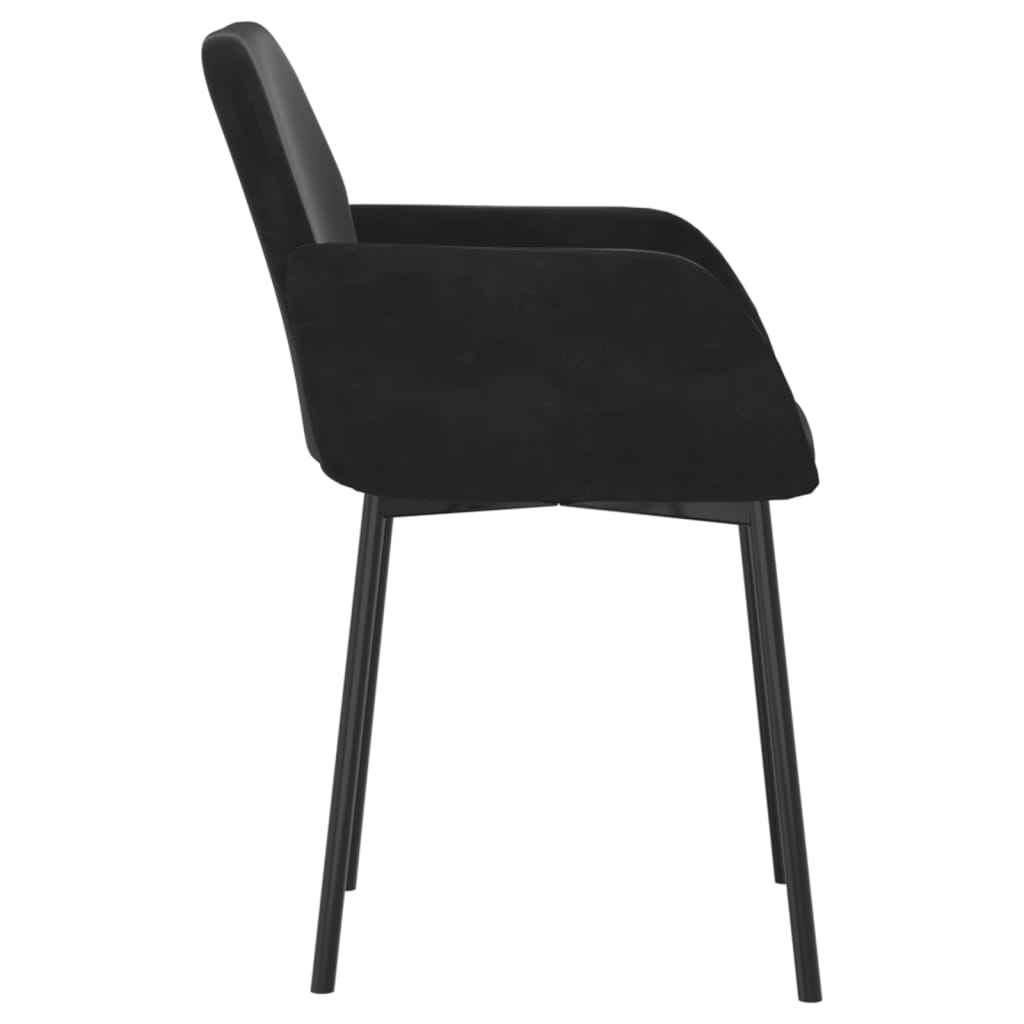 Eetkamerstoelen 2 st fluweel zwart is nu te koop bij PeponiXL, paradijselijk wonen!