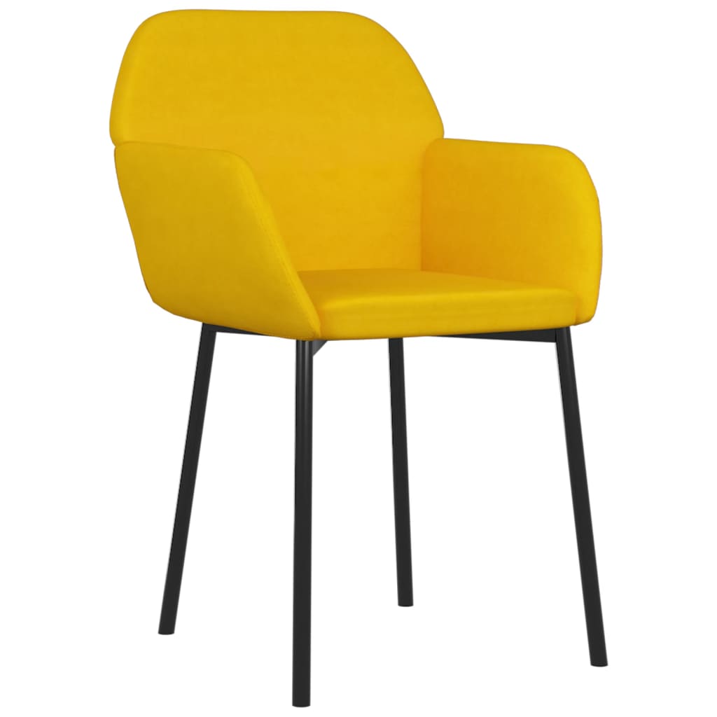Eetkamerstoelen 2 st fluweel geel is nu te koop bij PeponiXL, paradijselijk wonen!