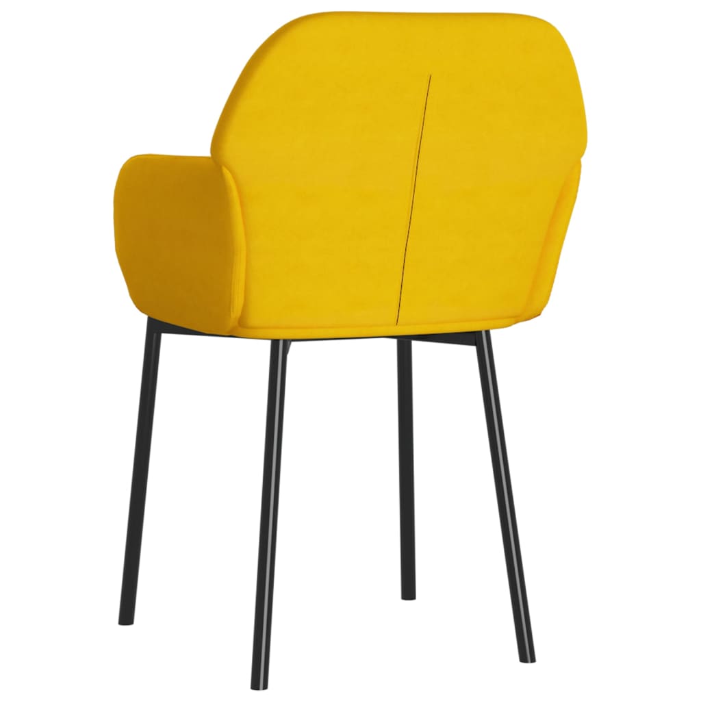 Eetkamerstoelen 2 st fluweel geel is nu te koop bij PeponiXL, paradijselijk wonen!