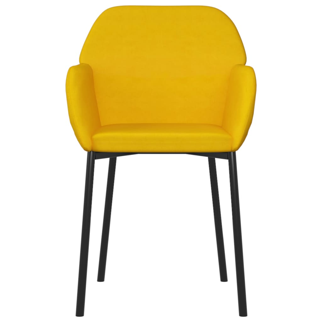 Eetkamerstoelen 2 st fluweel geel is nu te koop bij PeponiXL, paradijselijk wonen!