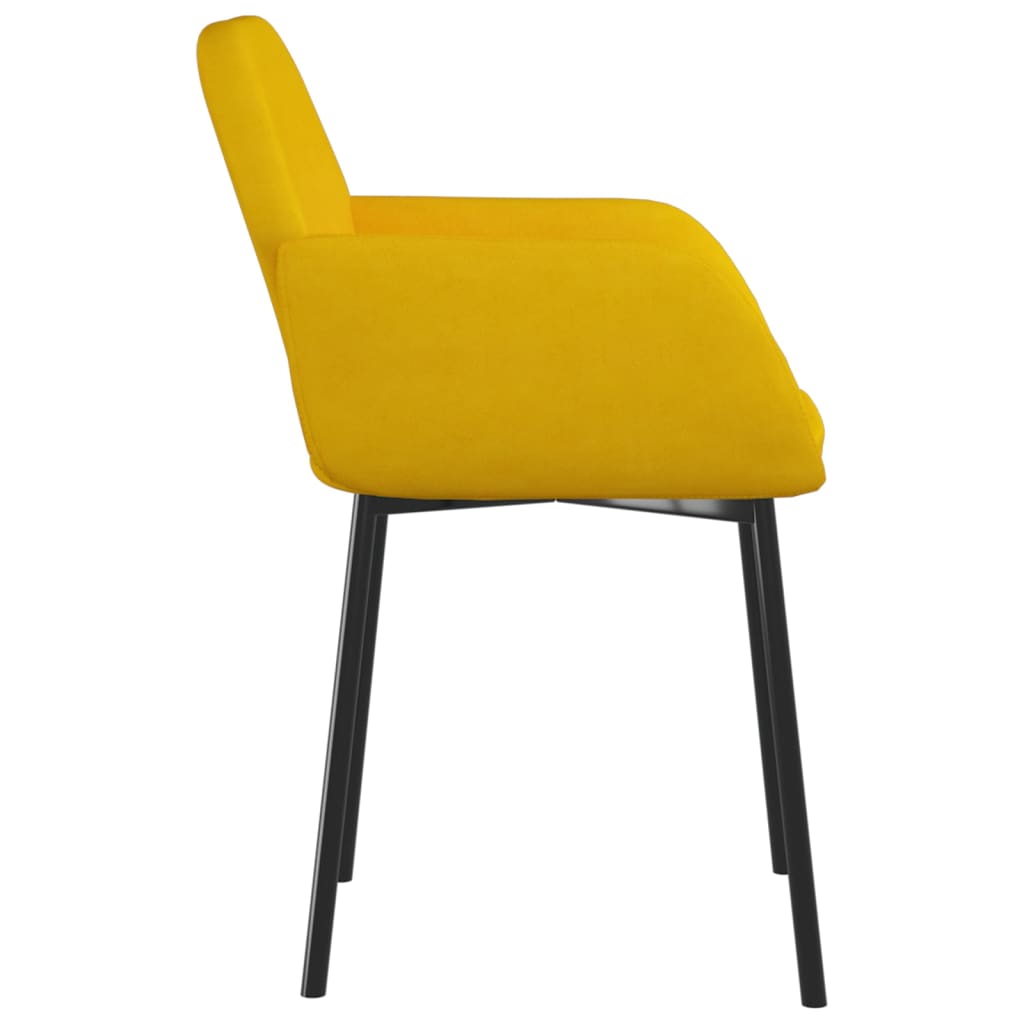 Eetkamerstoelen 2 st fluweel geel is nu te koop bij PeponiXL, paradijselijk wonen!