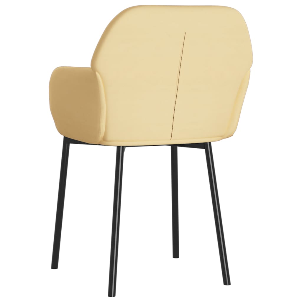 Eetkamerstoelen 2 st fluweel crèmekleurig is nu te koop bij PeponiXL, paradijselijk wonen!
