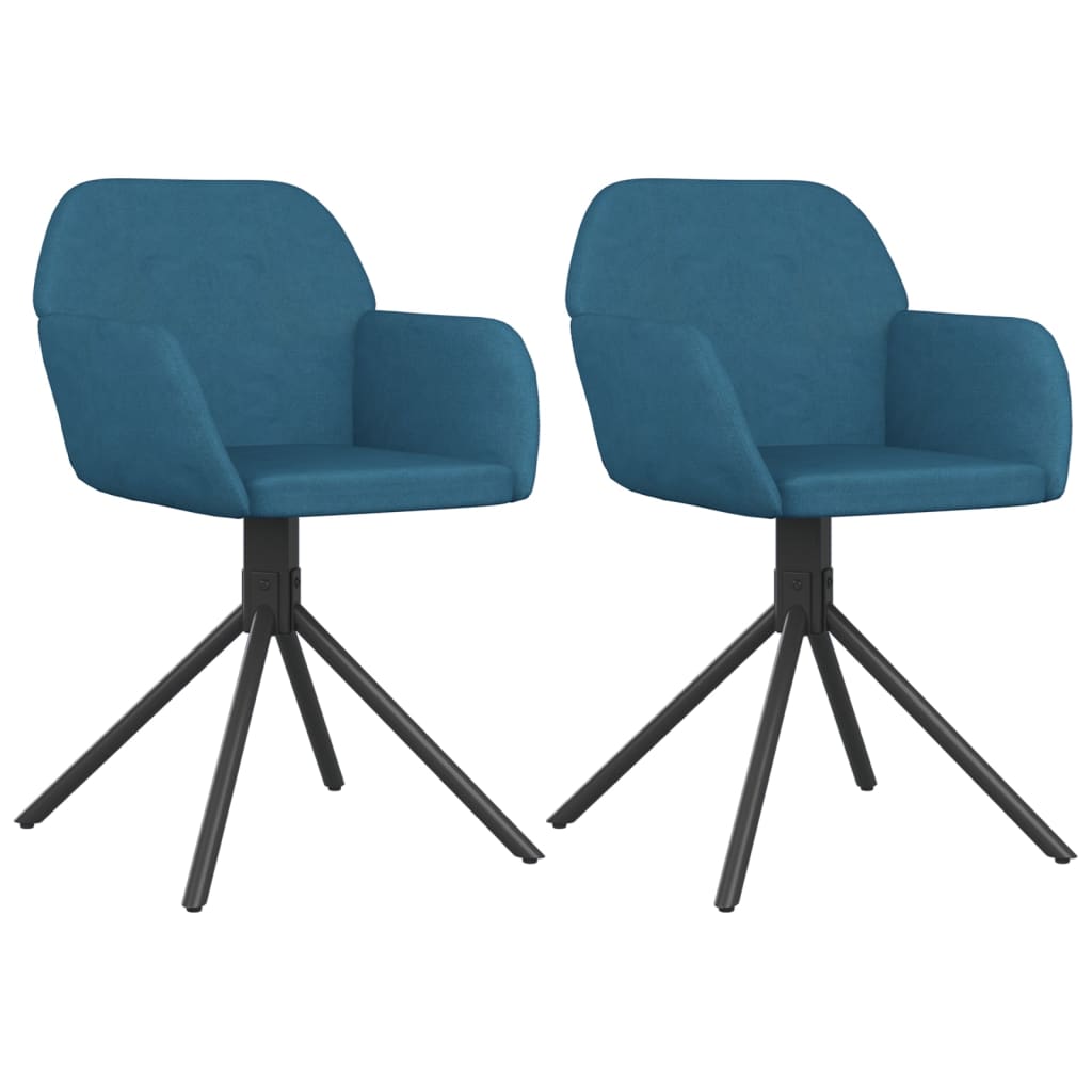 Eetkamerstoelen draaibaar 2 st fluweel blauw is nu te koop bij PeponiXL, paradijselijk wonen!