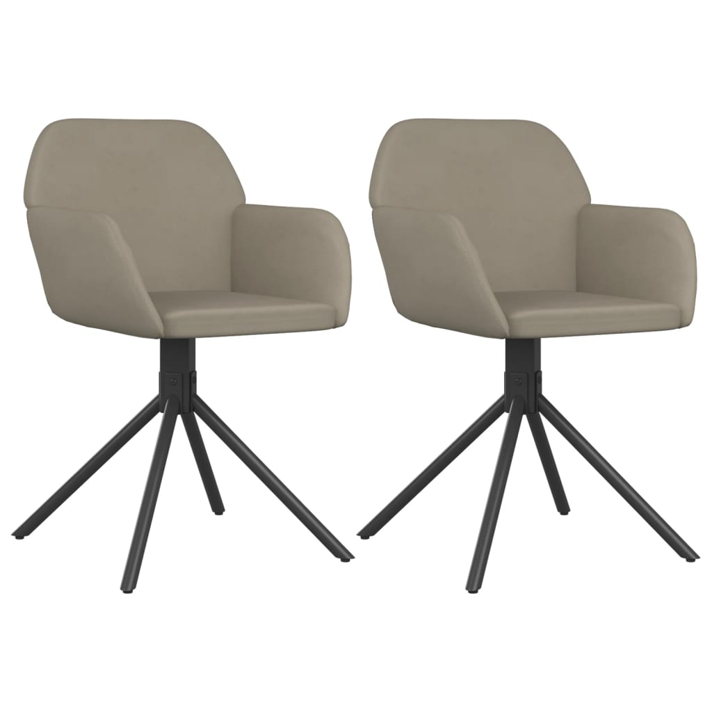 Eetkamerstoelen draaibaar 2 st fluweel lichtgrijs is nu te koop bij PeponiXL, paradijselijk wonen!