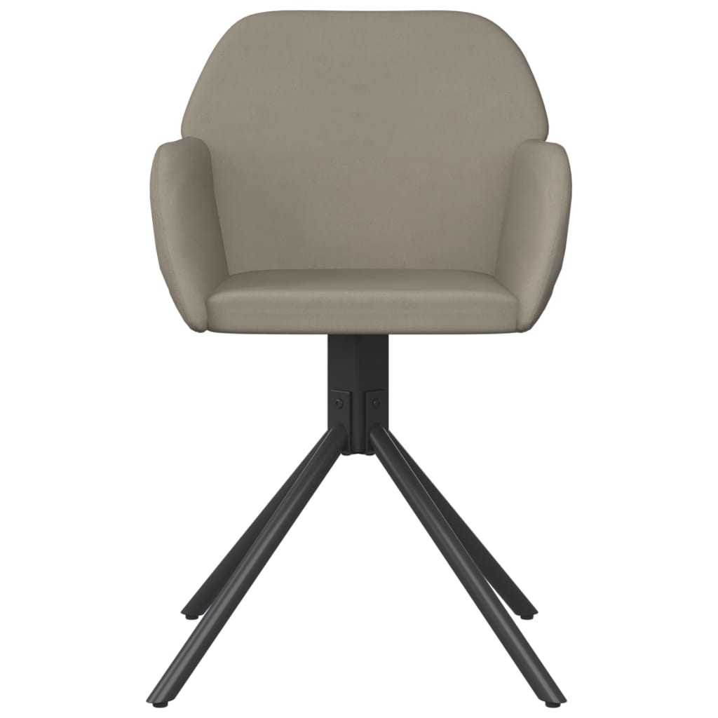 Eetkamerstoelen draaibaar 2 st fluweel lichtgrijs is nu te koop bij PeponiXL, paradijselijk wonen!