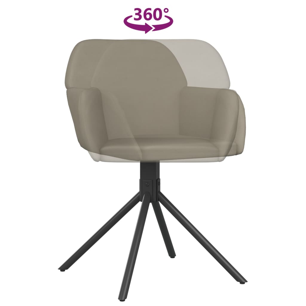 Eetkamerstoelen draaibaar 2 st fluweel lichtgrijs is nu te koop bij PeponiXL, paradijselijk wonen!