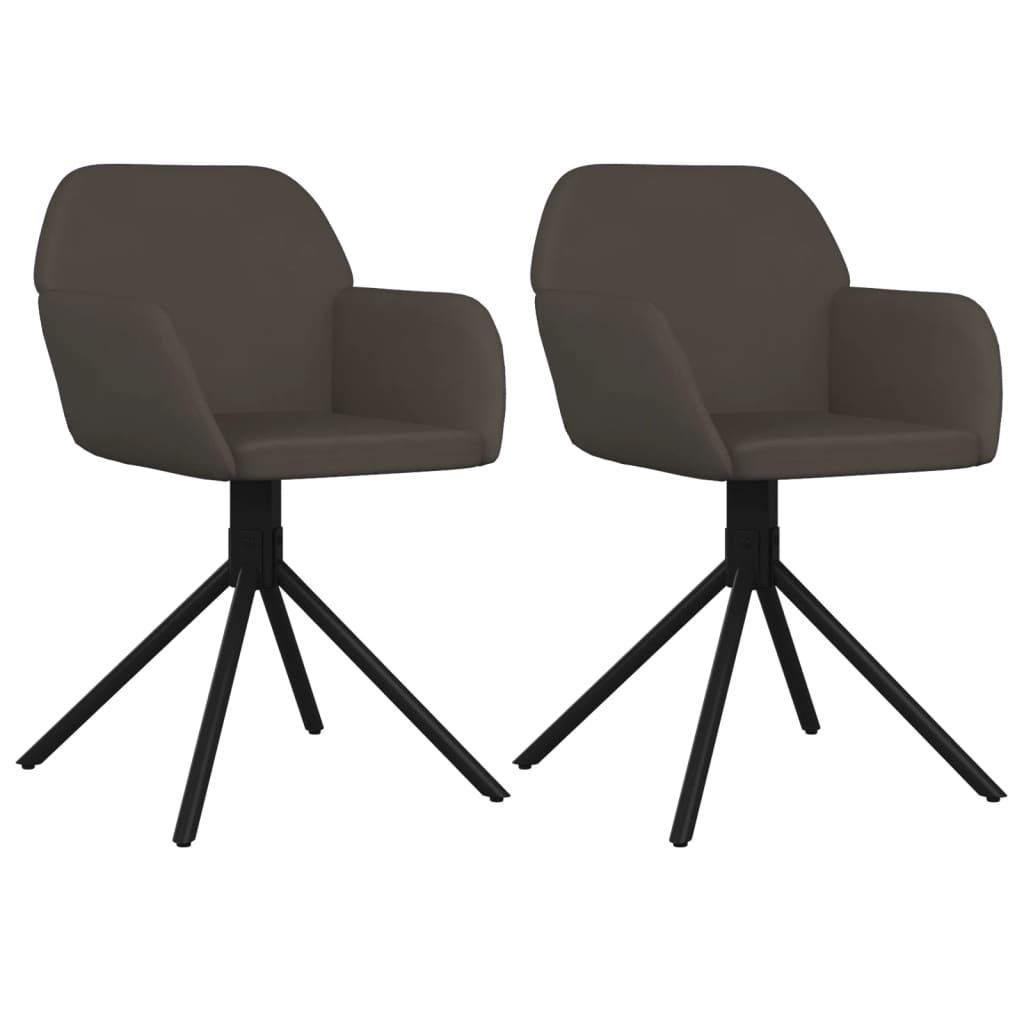 Eetkamerstoelen draaibaar 2 st fluweel donkergrijs is nu te koop bij PeponiXL, paradijselijk wonen!