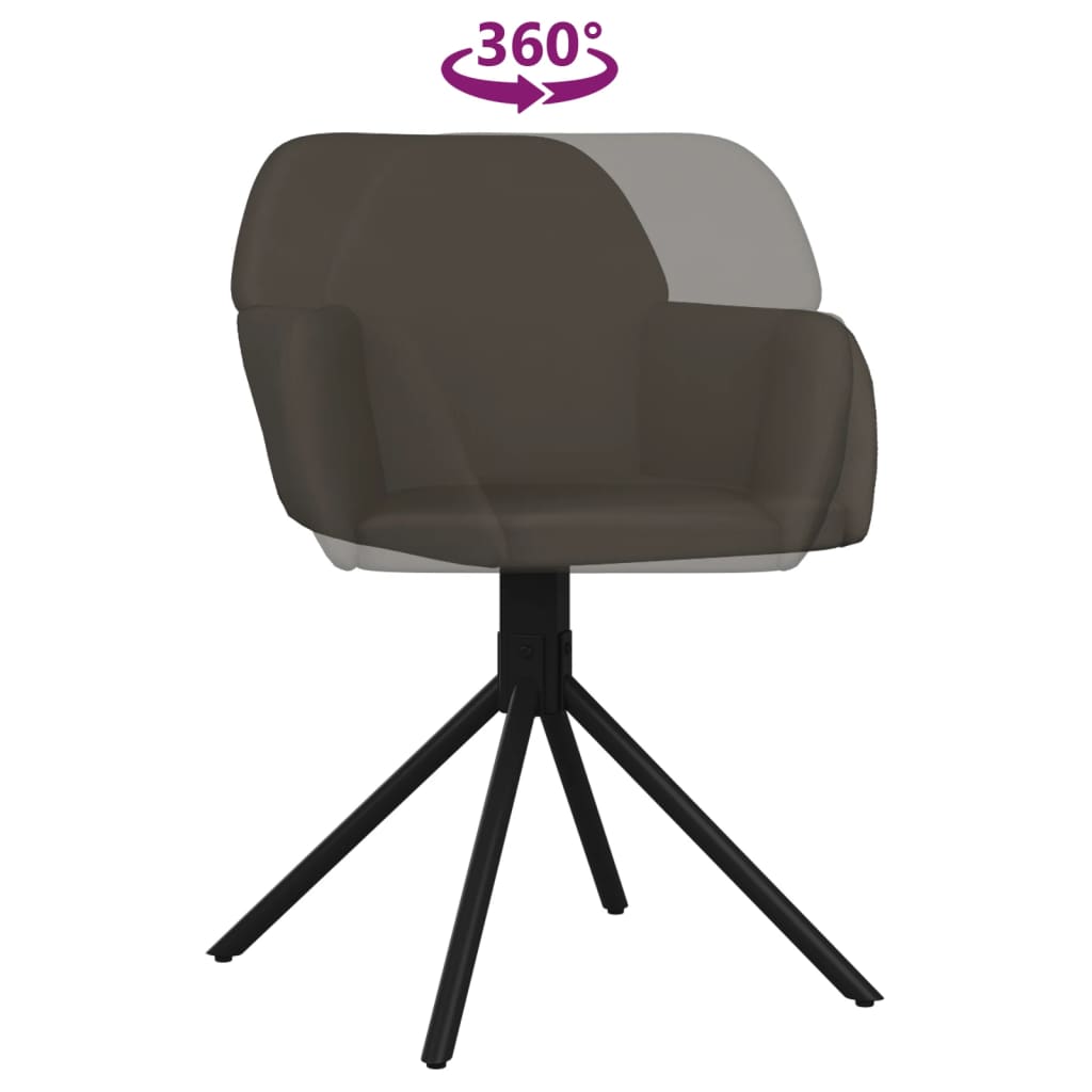 Eetkamerstoelen draaibaar 2 st fluweel donkergrijs is nu te koop bij PeponiXL, paradijselijk wonen!