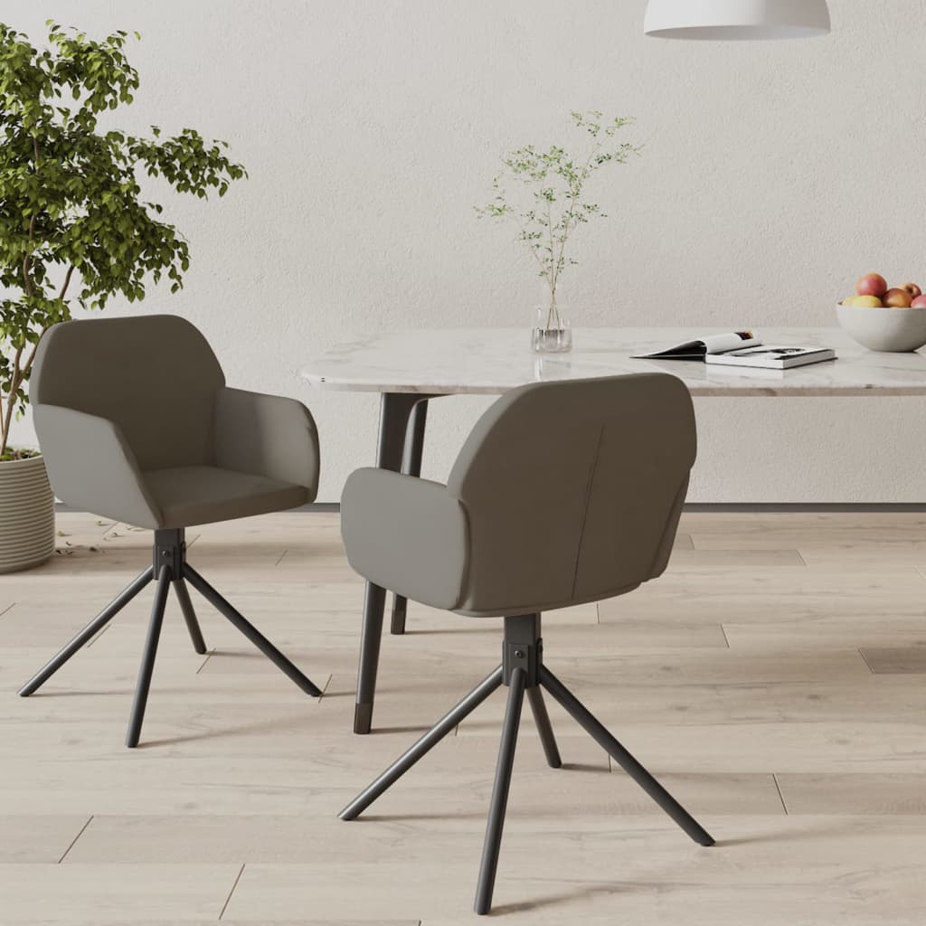 Eetkamerstoelen draaibaar 2 st fluweel donkergrijs is nu te koop bij PeponiXL, paradijselijk wonen!