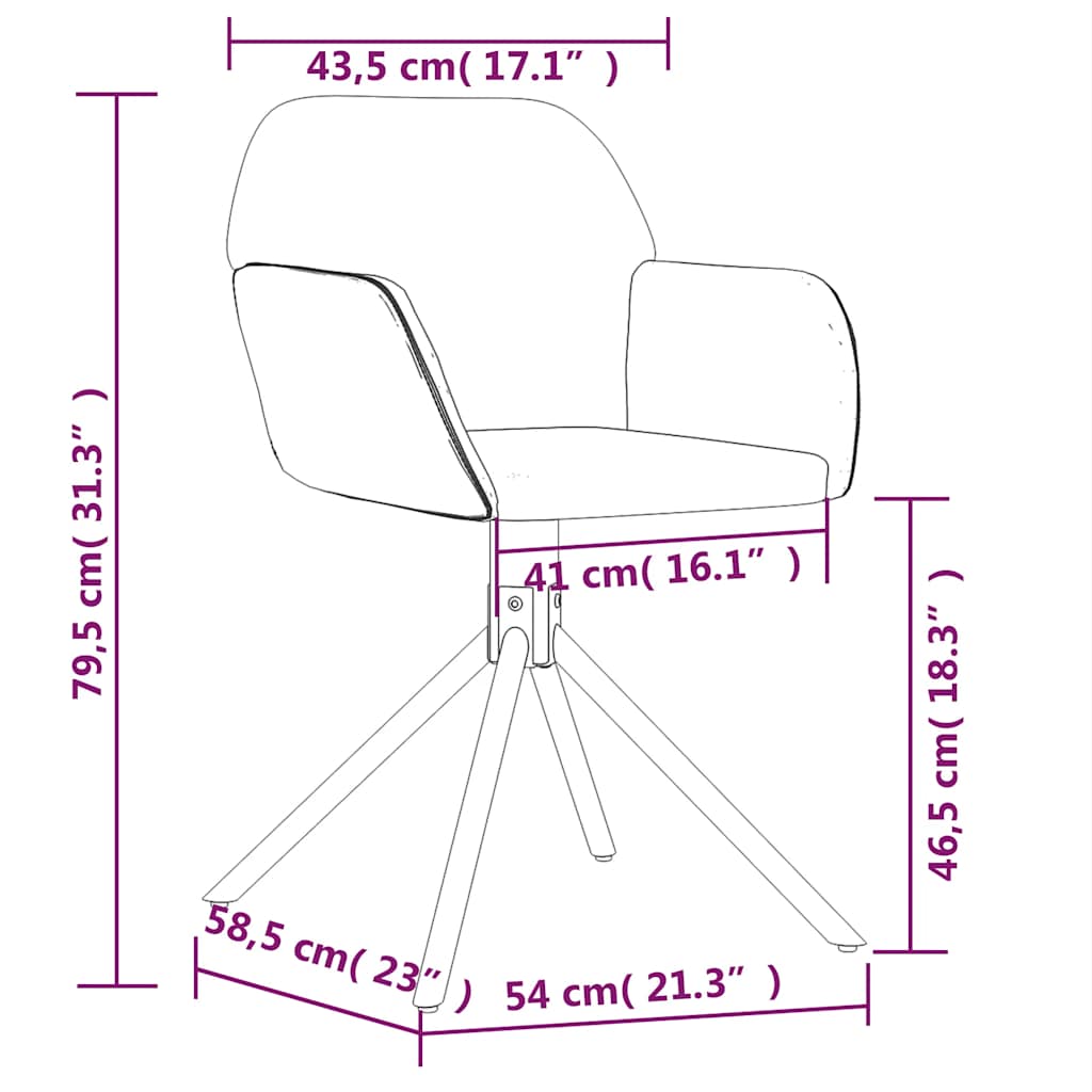 Eetkamerstoelen draaibaar 2 st fluweel donkergroen is nu te koop bij PeponiXL, paradijselijk wonen!