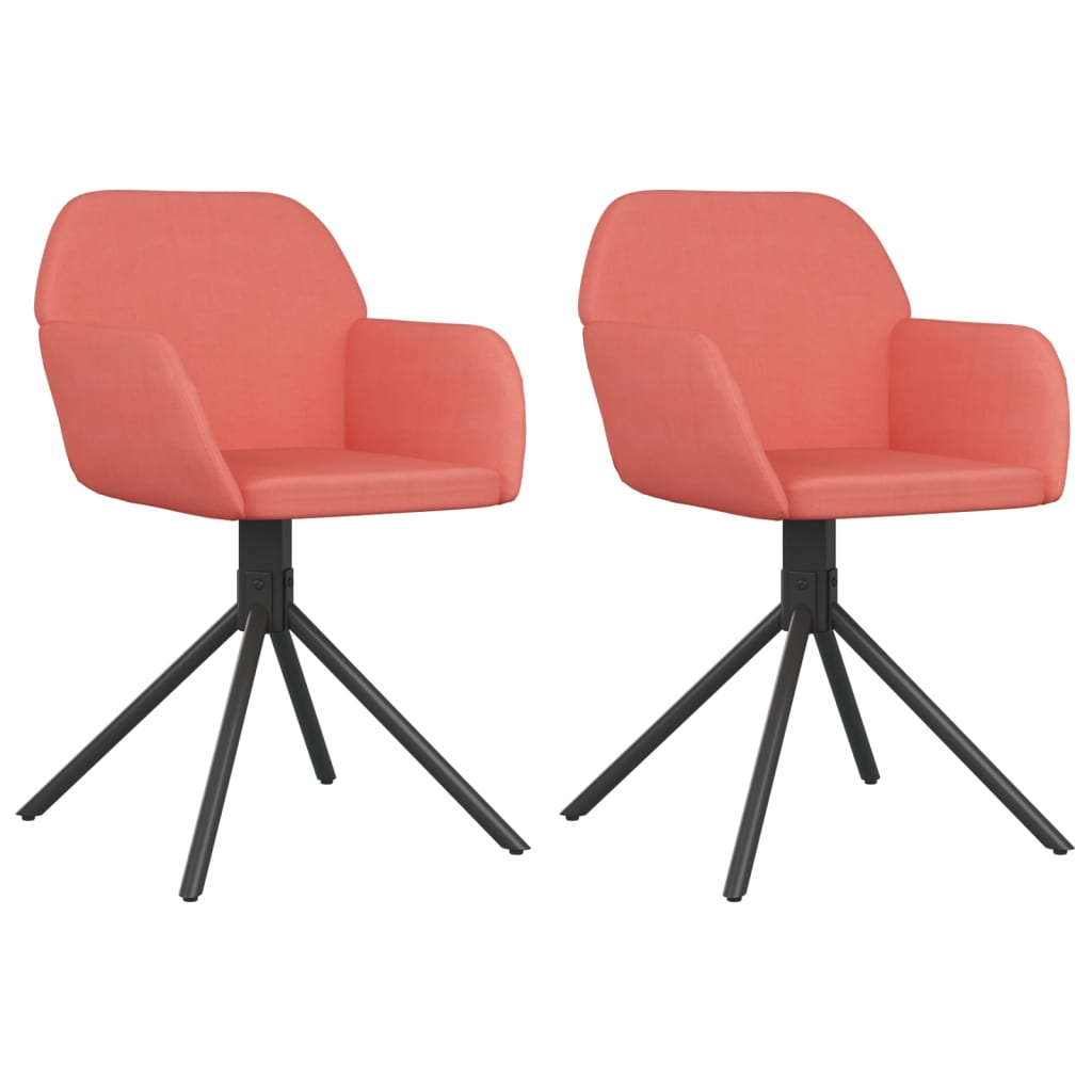 Eetkamerstoelen draaibaar 2 st fluweel roze is nu te koop bij PeponiXL, paradijselijk wonen!