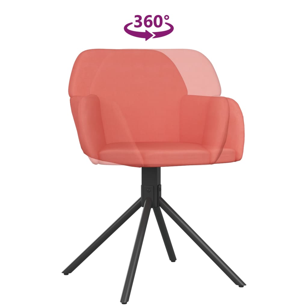 Eetkamerstoelen draaibaar 2 st fluweel roze is nu te koop bij PeponiXL, paradijselijk wonen!
