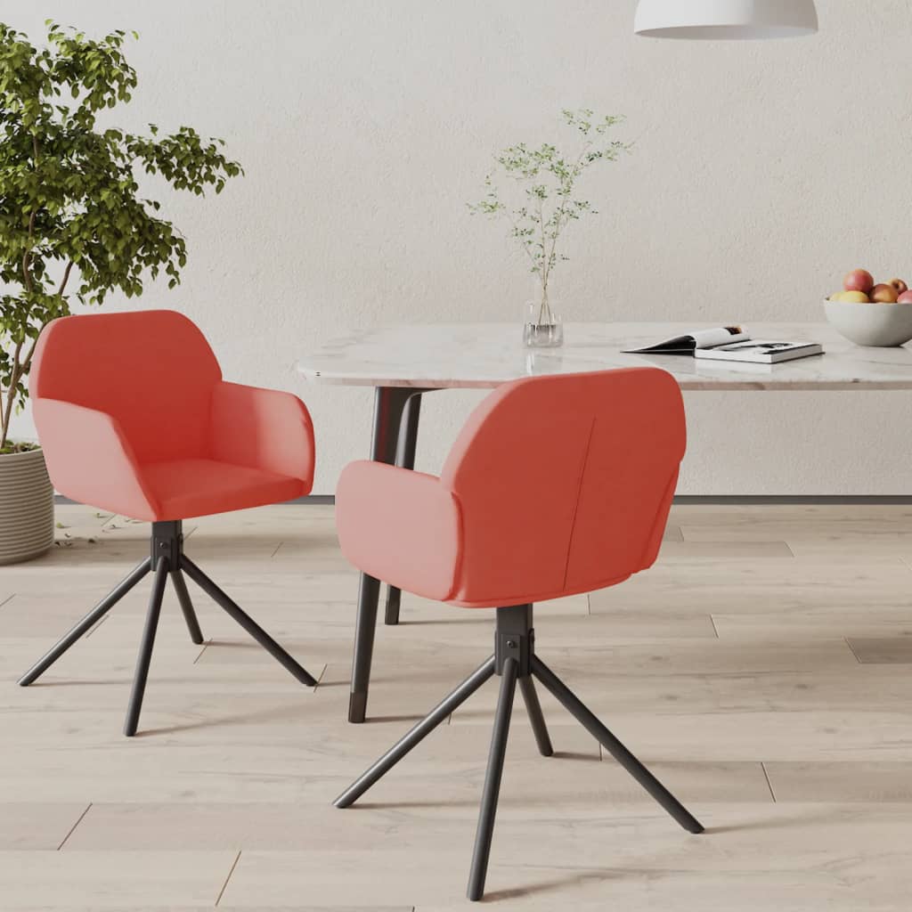 Eetkamerstoelen draaibaar 2 st fluweel roze is nu te koop bij PeponiXL, paradijselijk wonen!