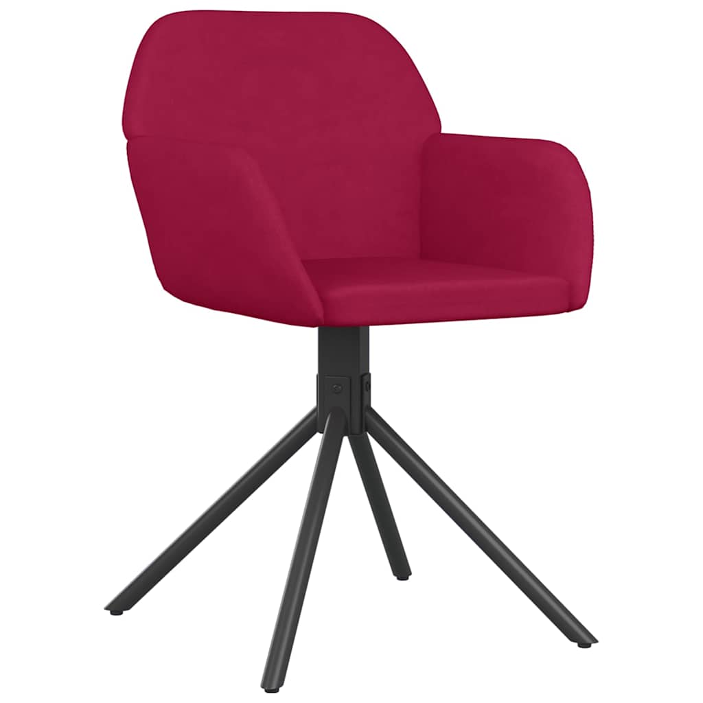 Eetkamerstoelen draaibaar 2 st fluweel wijnrood is nu te koop bij PeponiXL, paradijselijk wonen!