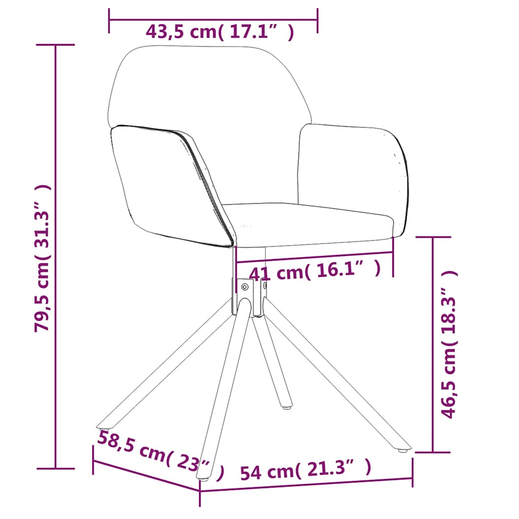 Eetkamerstoelen draaibaar 2 st fluweel wijnrood is nu te koop bij PeponiXL, paradijselijk wonen!