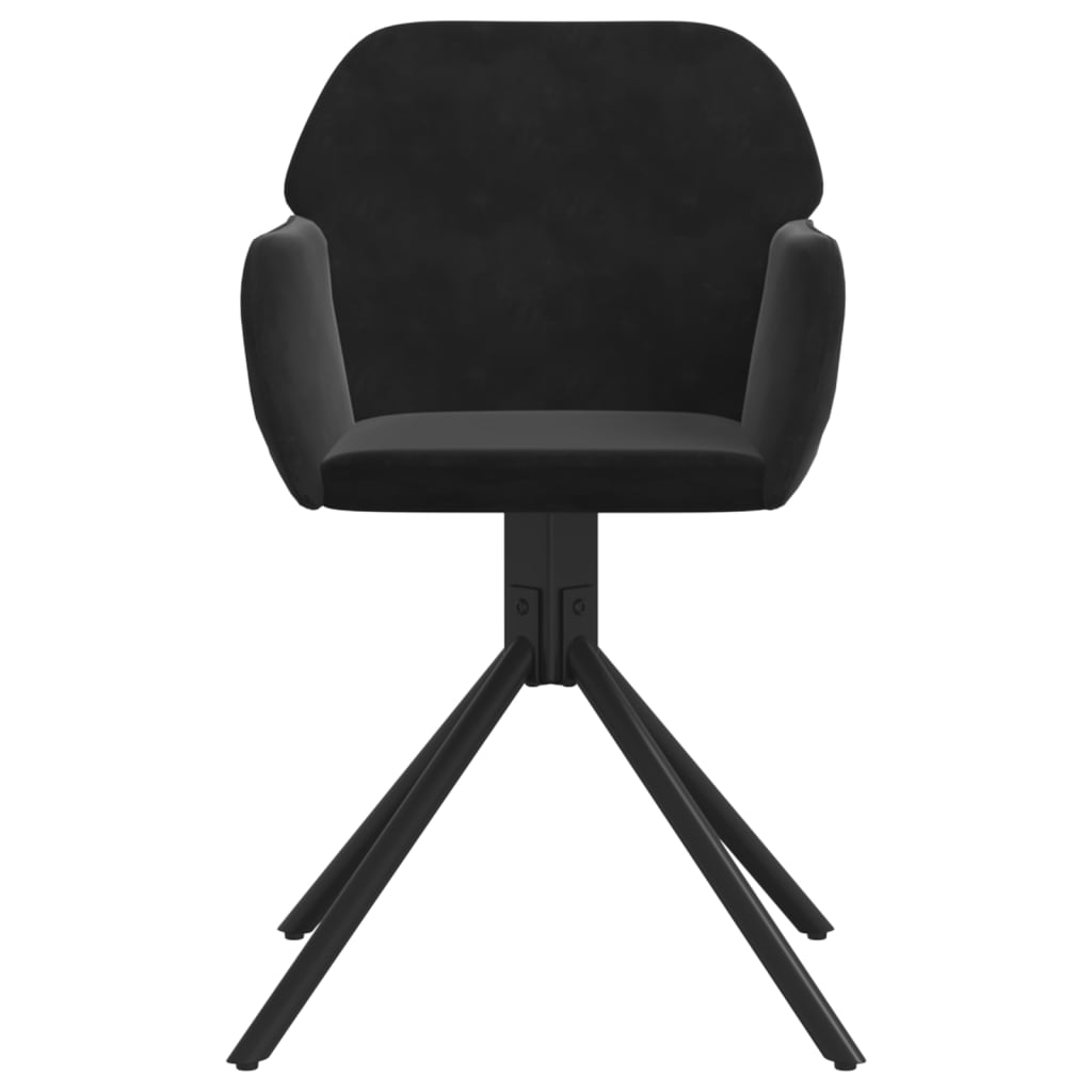 Eetkamerstoelen draaibaar 2 st fluweel zwart is nu te koop bij PeponiXL, paradijselijk wonen!