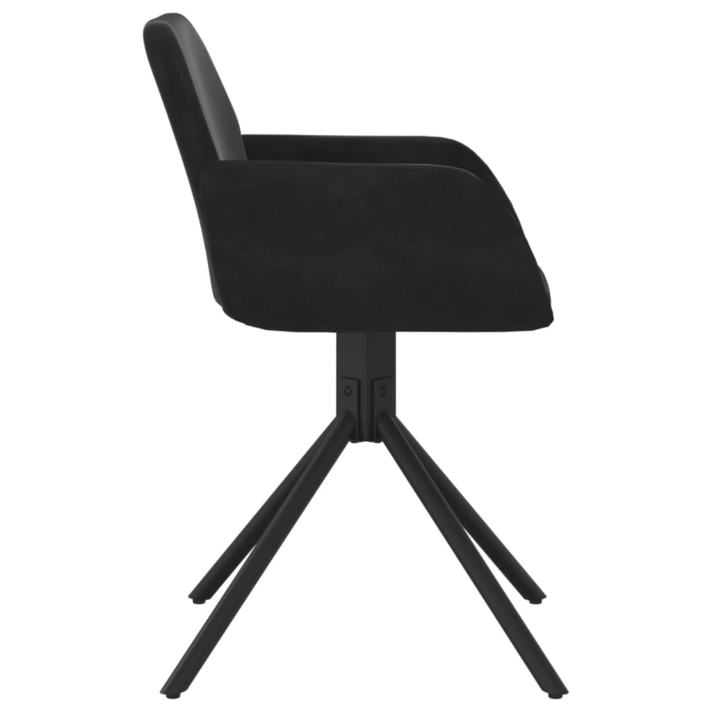Eetkamerstoelen draaibaar 2 st fluweel zwart is nu te koop bij PeponiXL, paradijselijk wonen!