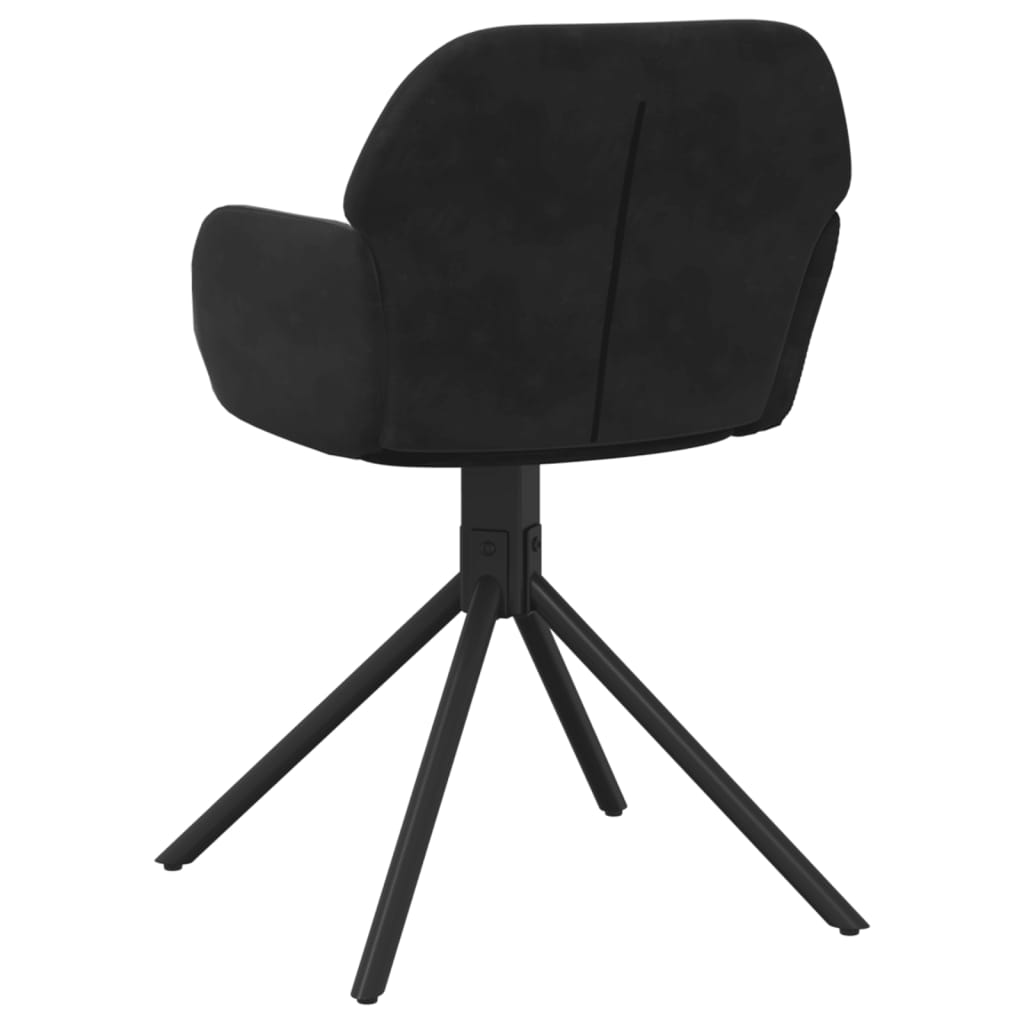 Eetkamerstoelen draaibaar 2 st fluweel zwart is nu te koop bij PeponiXL, paradijselijk wonen!