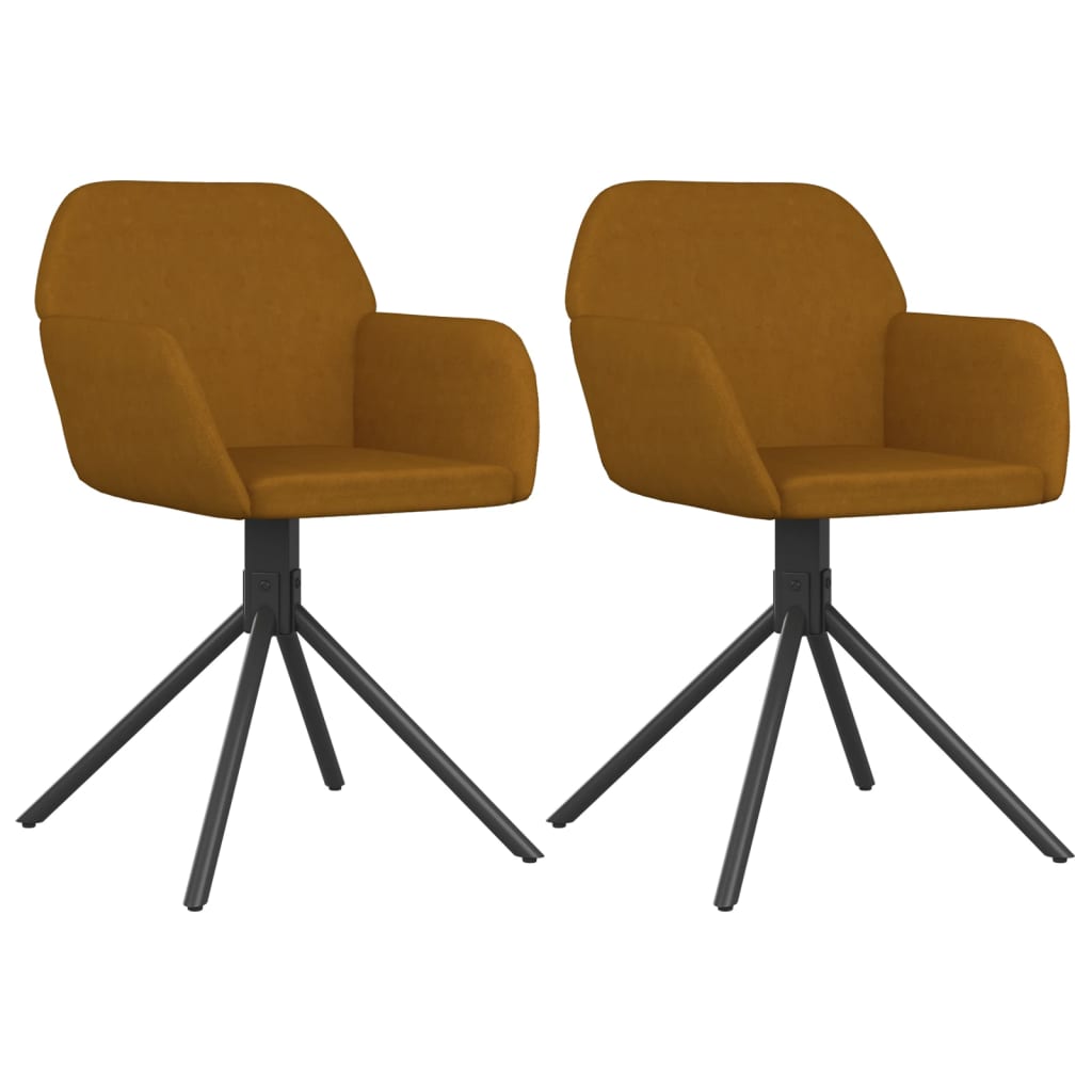 Eetkamerstoelen draaibaar 2 st fluweel bruin is nu te koop bij PeponiXL, paradijselijk wonen!