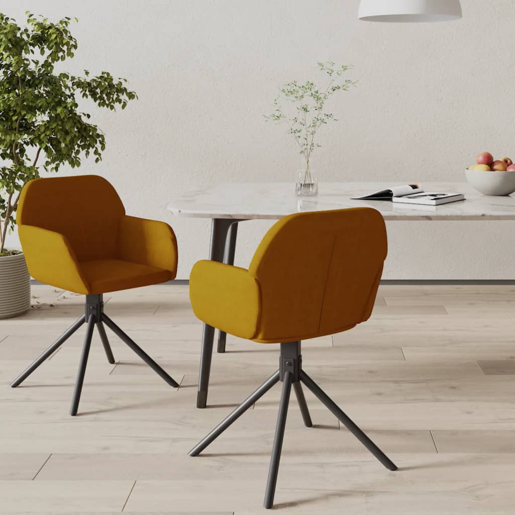 Eetkamerstoelen draaibaar 2 st fluweel bruin is nu te koop bij PeponiXL, paradijselijk wonen!