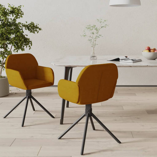 Eetkamerstoelen draaibaar 2 st fluweel bruin is nu te koop bij PeponiXL, paradijselijk wonen!