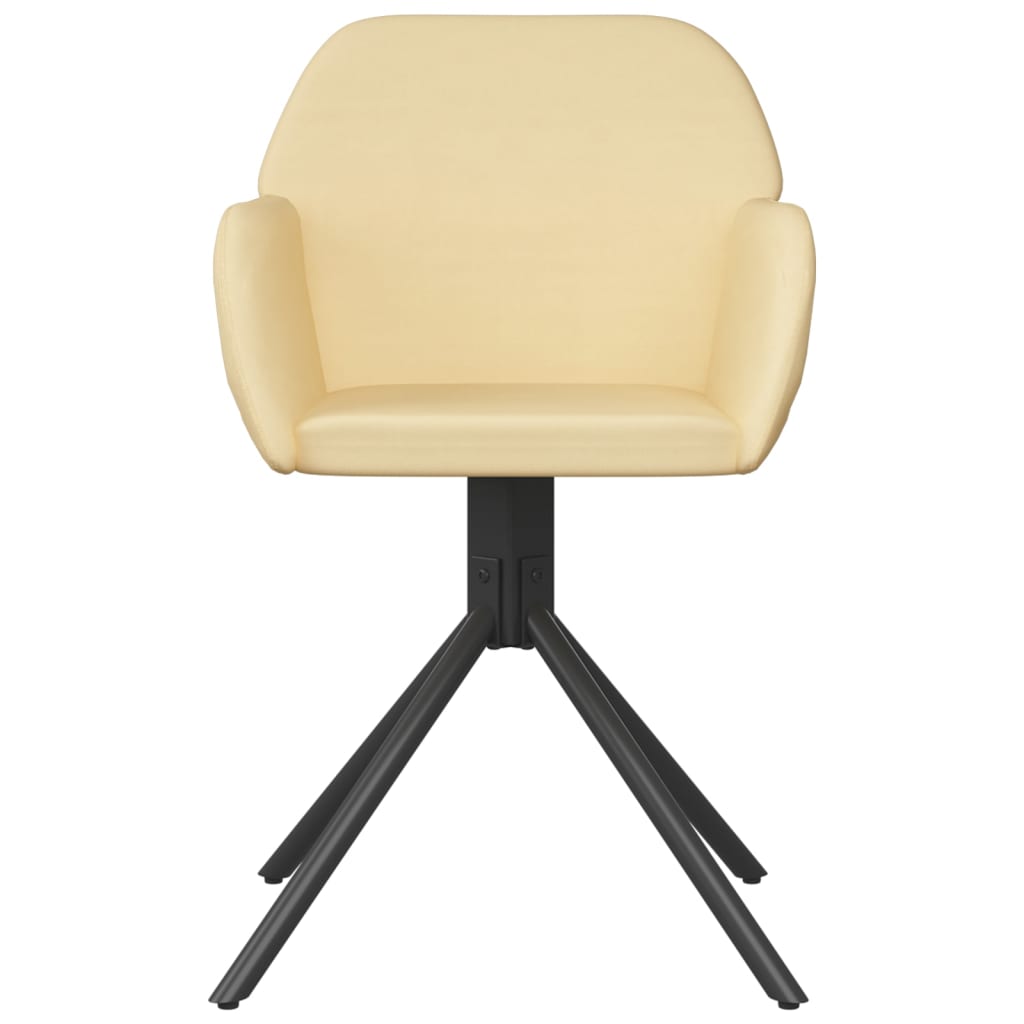 Eetkamerstoelen draaibaar 2 st fluweel crèmekleurig is nu te koop bij PeponiXL, paradijselijk wonen!