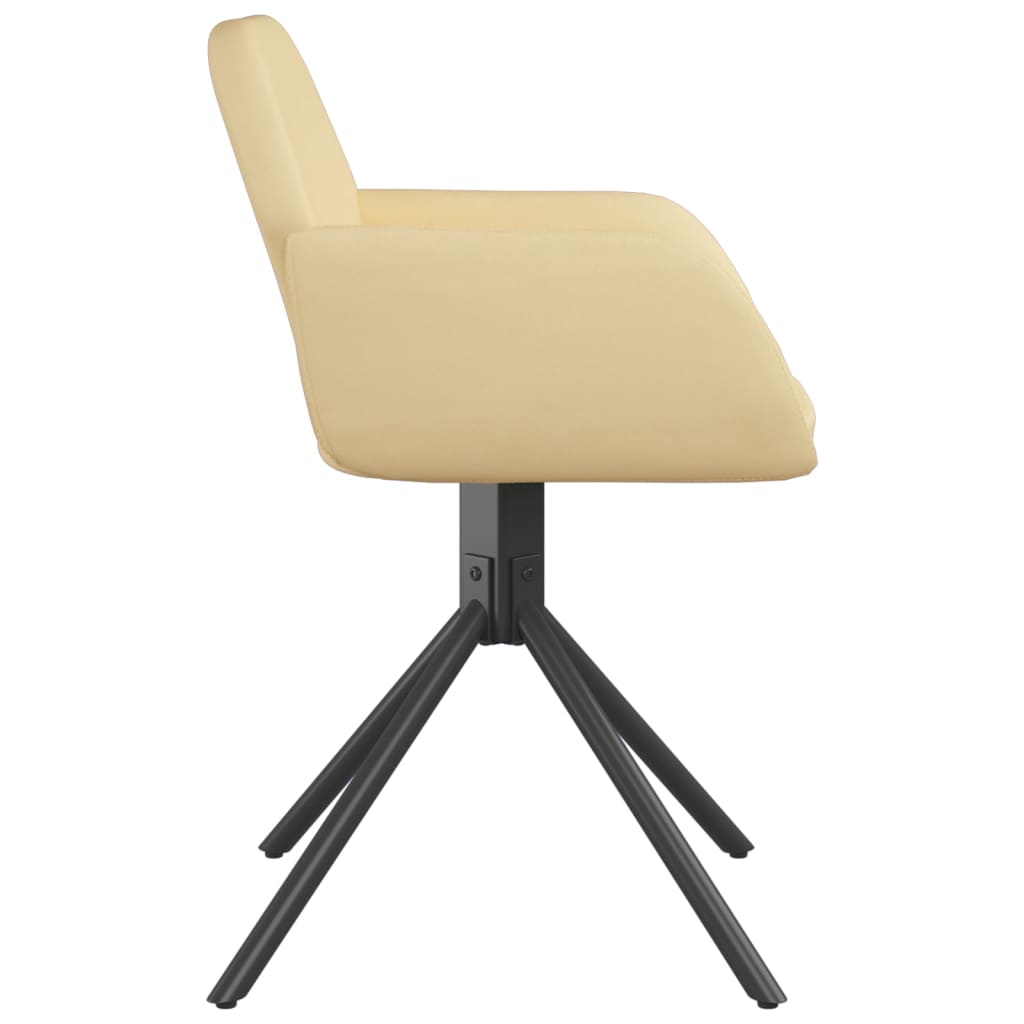 Eetkamerstoelen draaibaar 2 st fluweel crèmekleurig is nu te koop bij PeponiXL, paradijselijk wonen!
