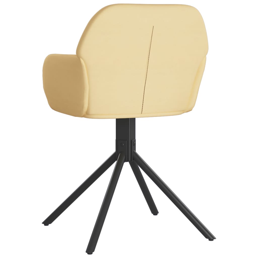 Eetkamerstoelen draaibaar 2 st fluweel crèmekleurig is nu te koop bij PeponiXL, paradijselijk wonen!