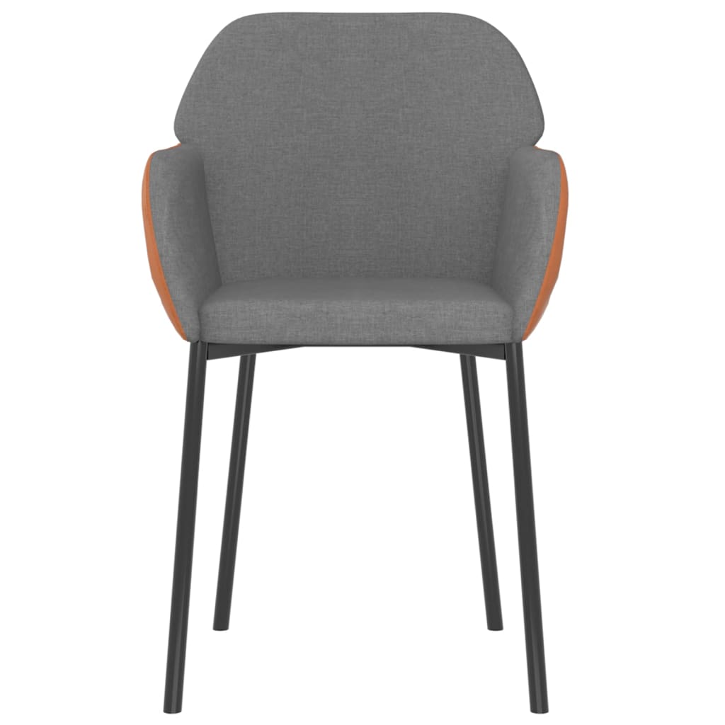 Eetkamerstoelen 2 st stof en kunstleer lichtgrijs is nu te koop bij PeponiXL, paradijselijk wonen!