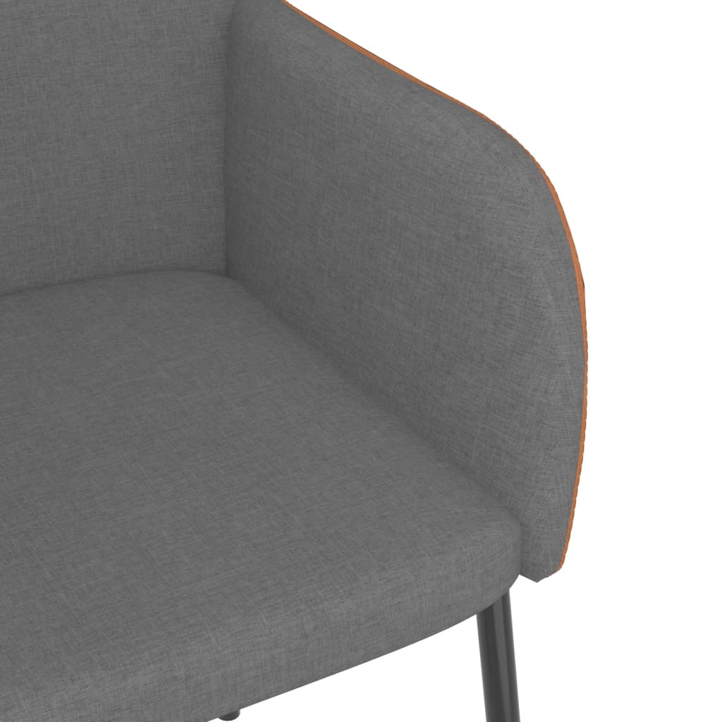 Eetkamerstoelen 2 st stof en kunstleer lichtgrijs is nu te koop bij PeponiXL, paradijselijk wonen!