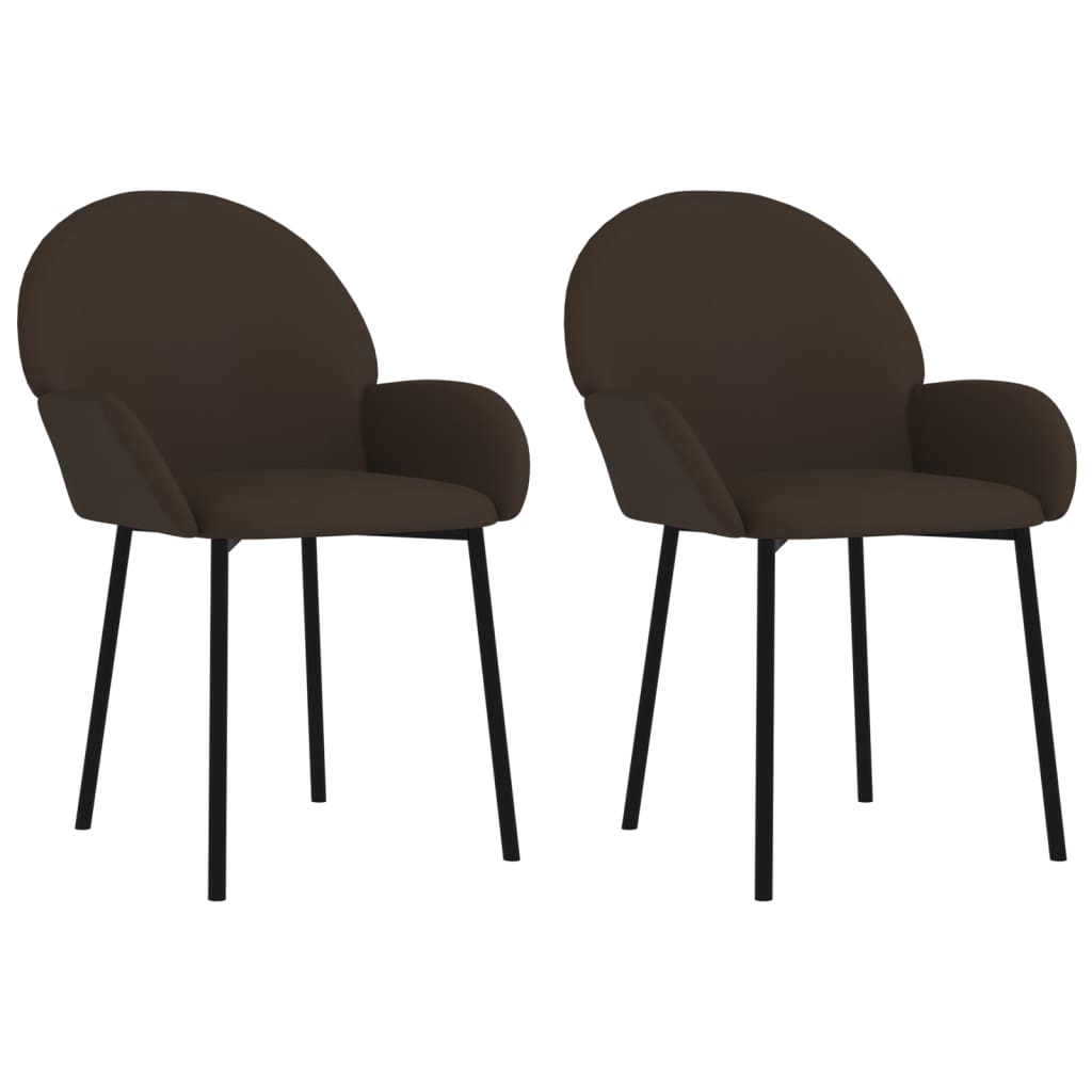 Eetkamerstoelen 2 st kunstleer bruin is nu te koop bij PeponiXL, paradijselijk wonen!