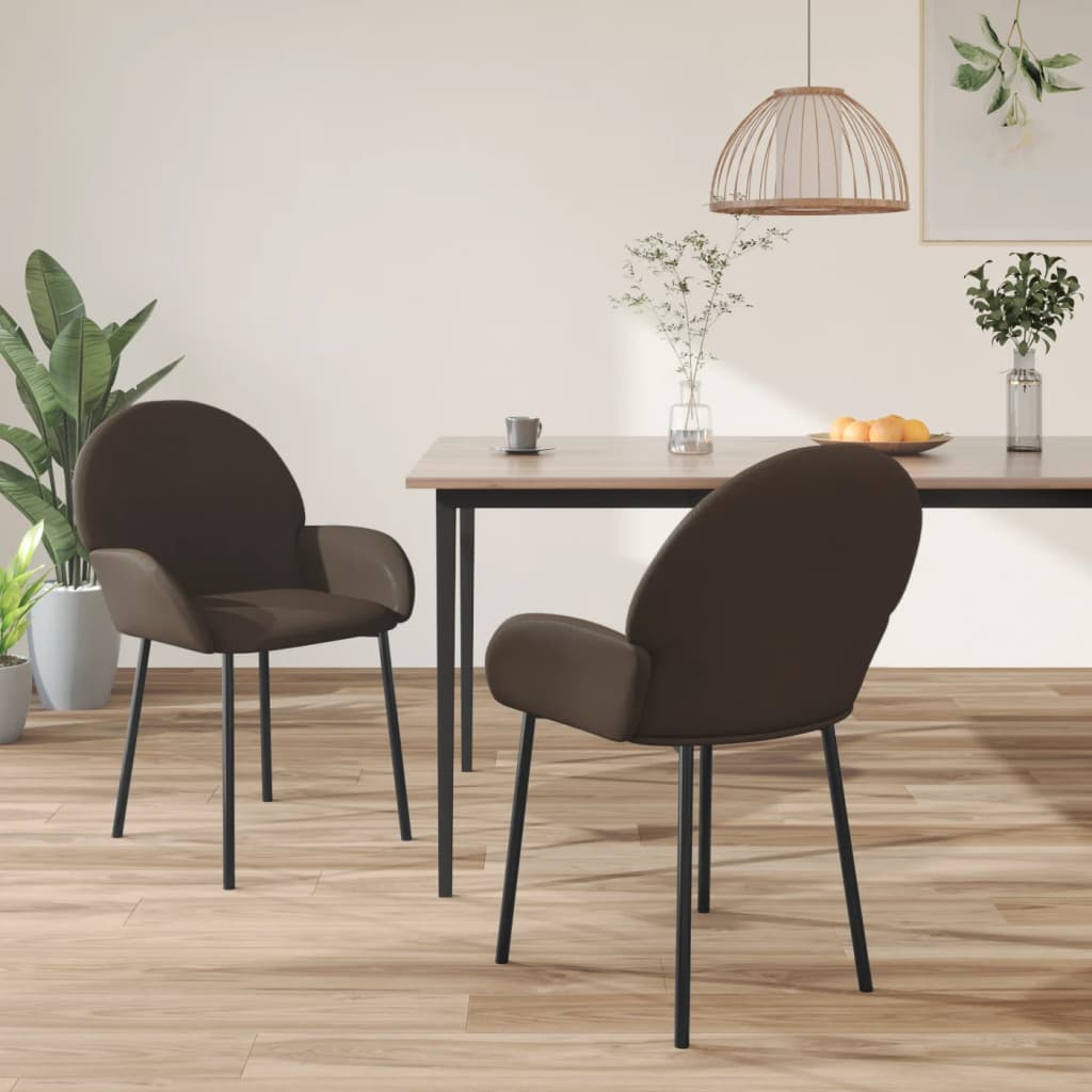Eetkamerstoelen 2 st kunstleer bruin is nu te koop bij PeponiXL, paradijselijk wonen!