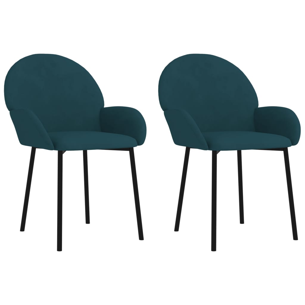 Eetkamerstoelen 2 st fluweel blauw is nu te koop bij PeponiXL, paradijselijk wonen!