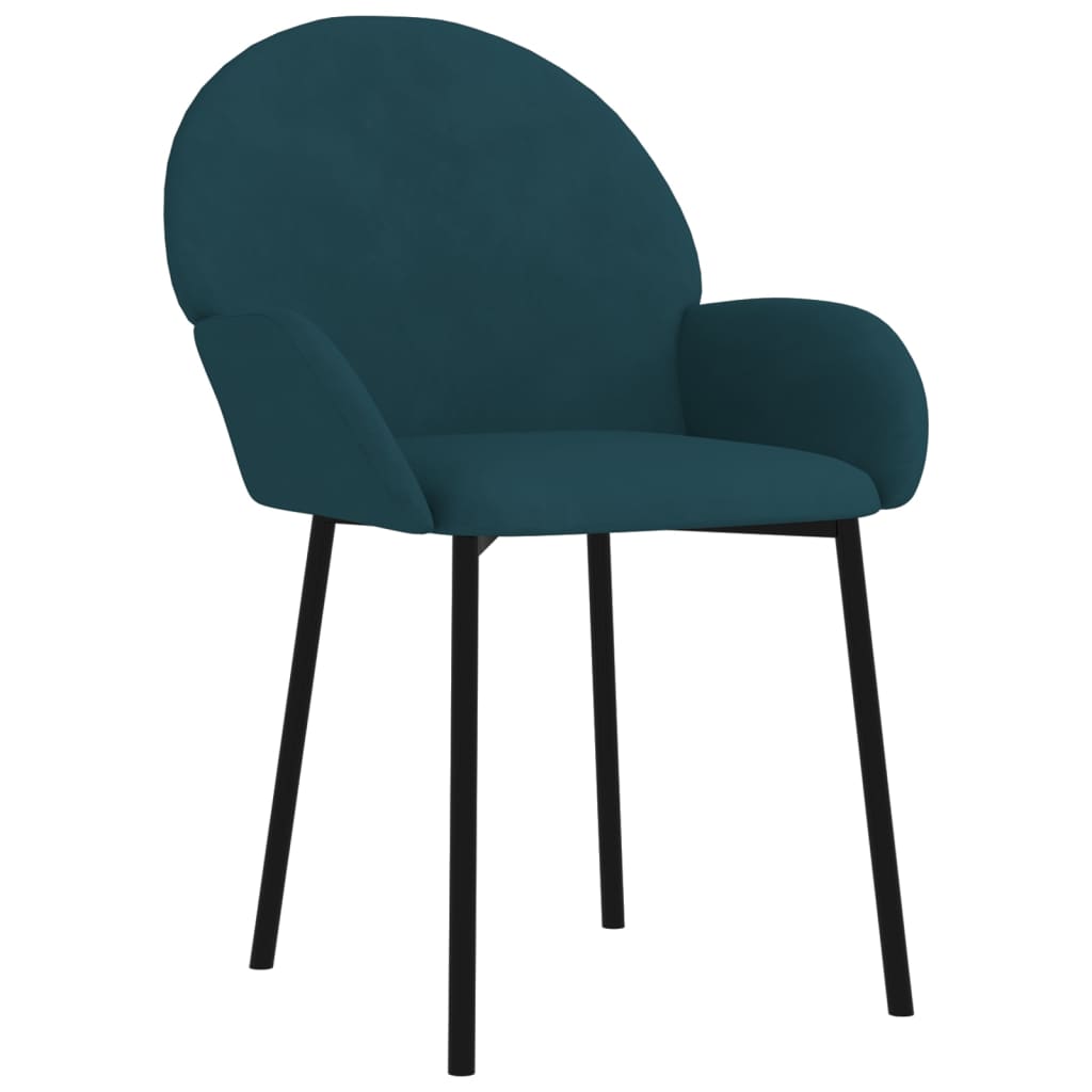 Eetkamerstoelen 2 st fluweel blauw is nu te koop bij PeponiXL, paradijselijk wonen!