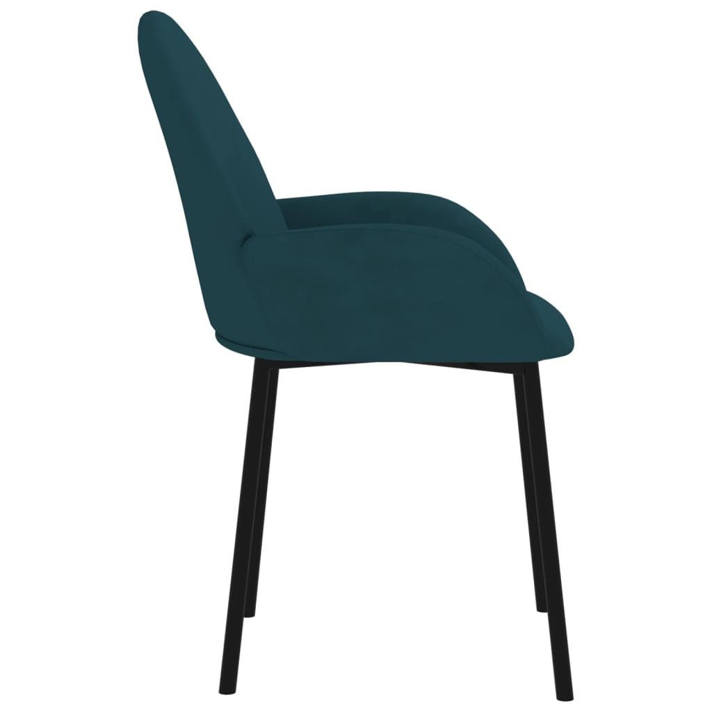 Eetkamerstoelen 2 st fluweel blauw is nu te koop bij PeponiXL, paradijselijk wonen!