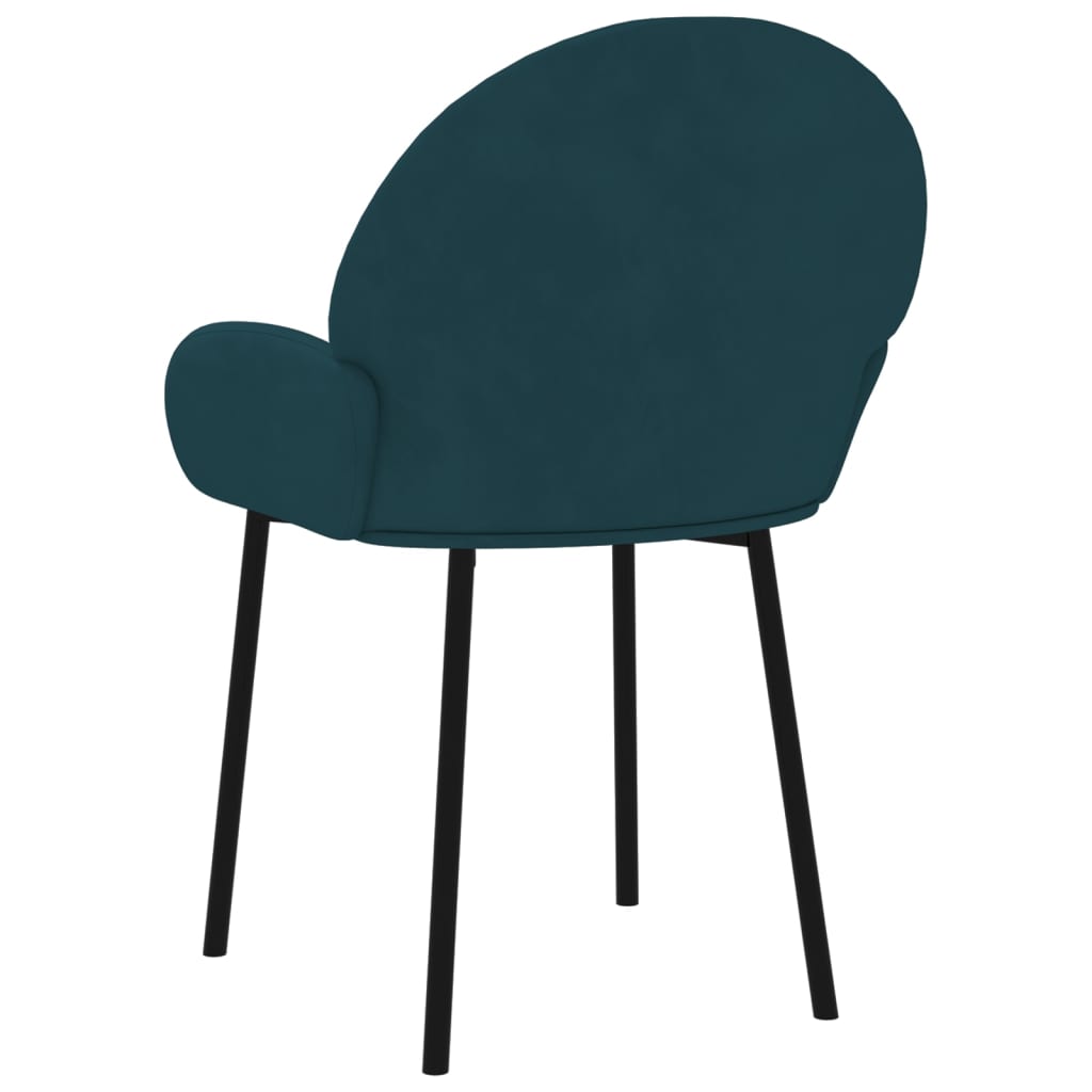 Eetkamerstoelen 2 st fluweel blauw is nu te koop bij PeponiXL, paradijselijk wonen!