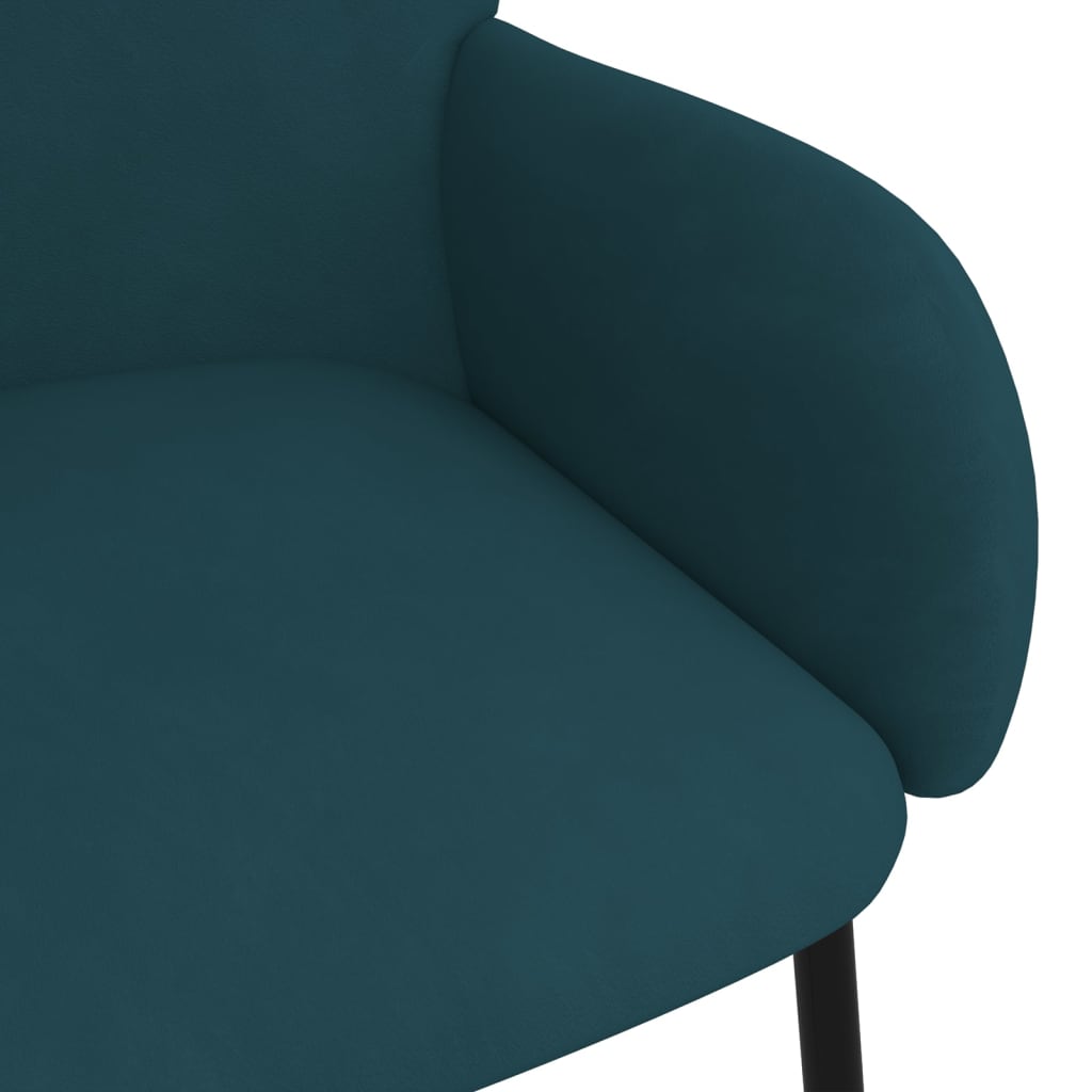 Eetkamerstoelen 2 st fluweel blauw is nu te koop bij PeponiXL, paradijselijk wonen!