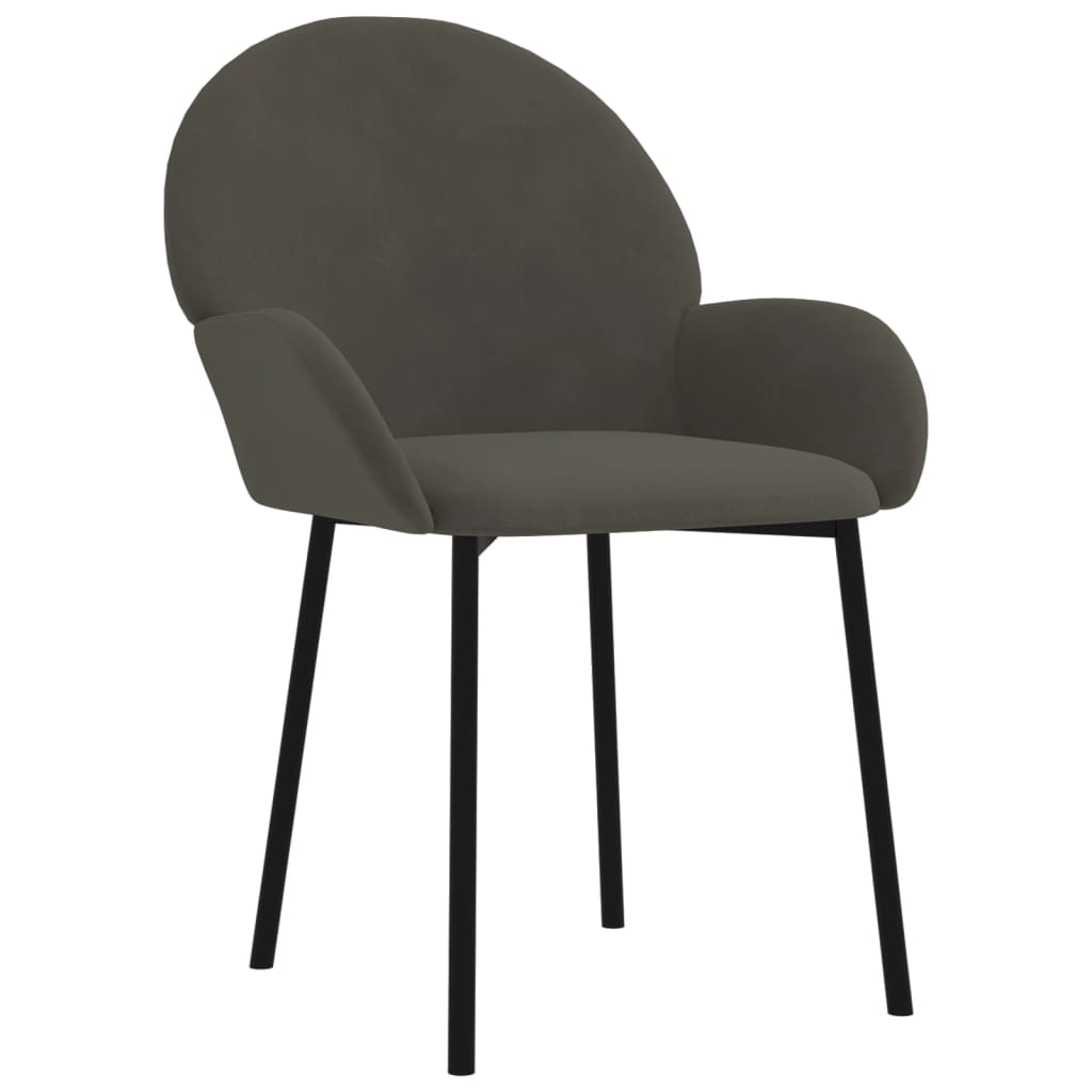 Eetkamerstoelen 2 st fluweel donkergrijs is nu te koop bij PeponiXL, paradijselijk wonen!