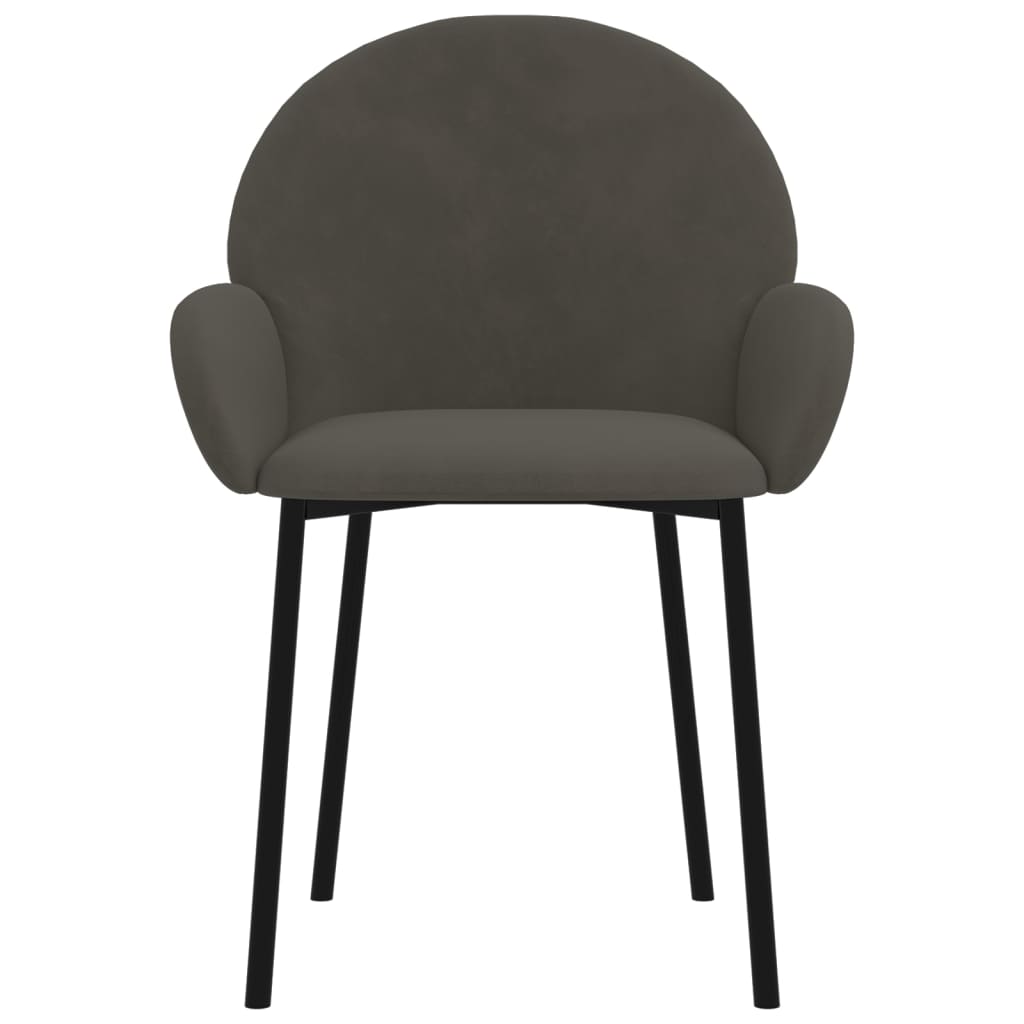 Eetkamerstoelen 2 st fluweel donkergrijs is nu te koop bij PeponiXL, paradijselijk wonen!