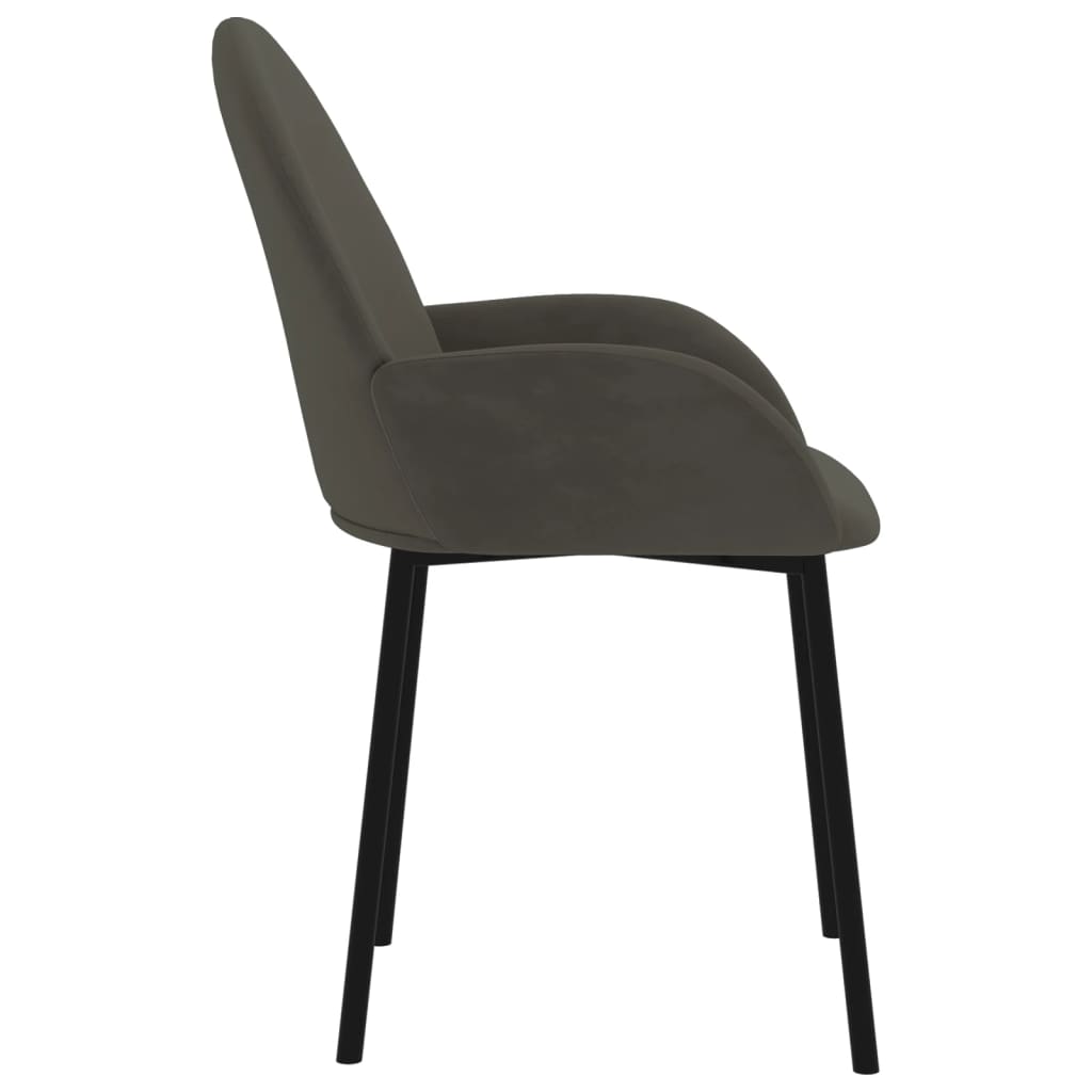 Eetkamerstoelen 2 st fluweel donkergrijs is nu te koop bij PeponiXL, paradijselijk wonen!