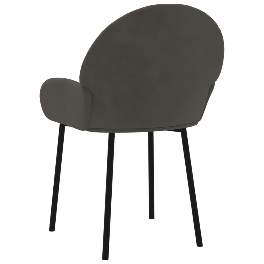 Eetkamerstoelen 2 st fluweel donkergrijs is nu te koop bij PeponiXL, paradijselijk wonen!