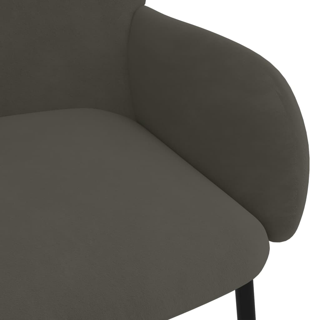 Eetkamerstoelen 2 st fluweel donkergrijs is nu te koop bij PeponiXL, paradijselijk wonen!