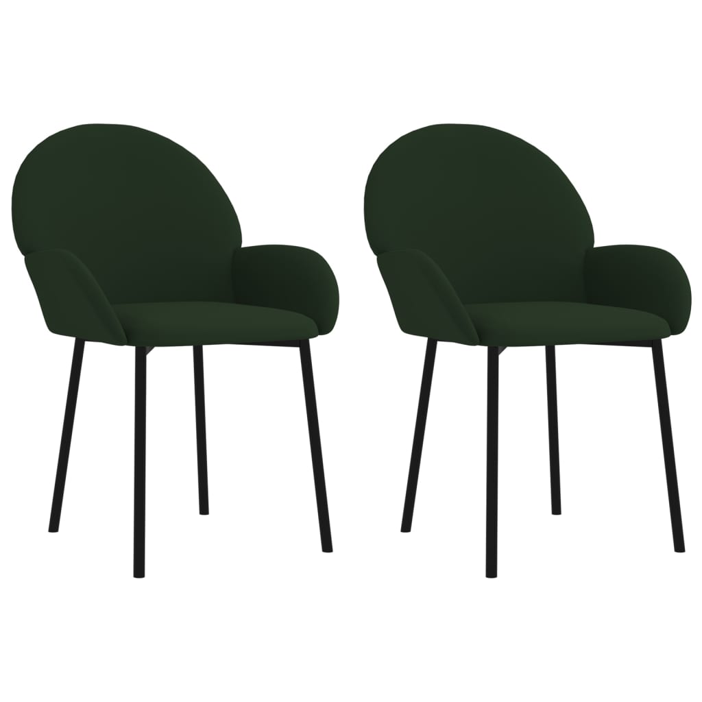 Eetkamerstoelen 2 st fluweel donkergroen is nu te koop bij PeponiXL, paradijselijk wonen!