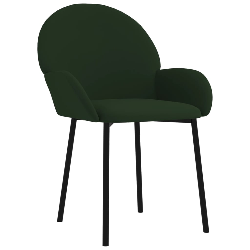 Eetkamerstoelen 2 st fluweel donkergroen is nu te koop bij PeponiXL, paradijselijk wonen!