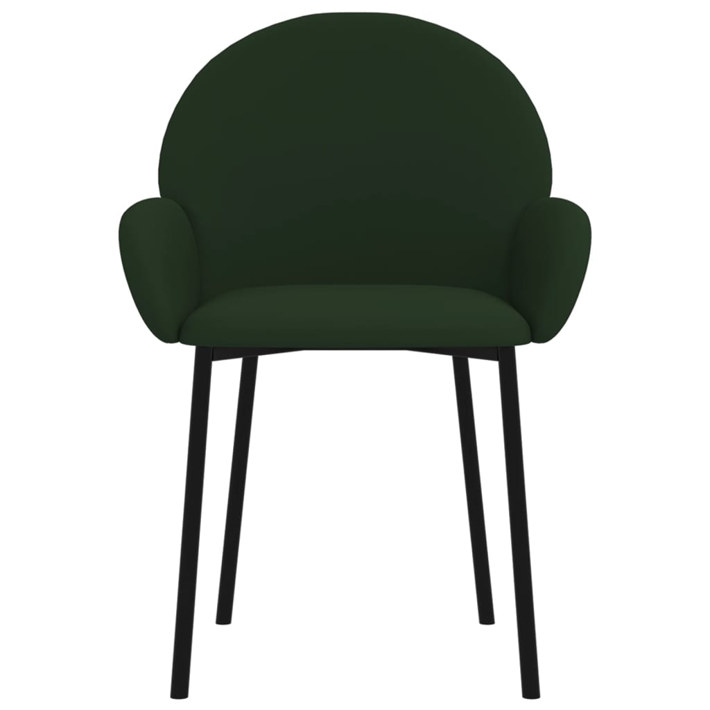 Eetkamerstoelen 2 st fluweel donkergroen is nu te koop bij PeponiXL, paradijselijk wonen!
