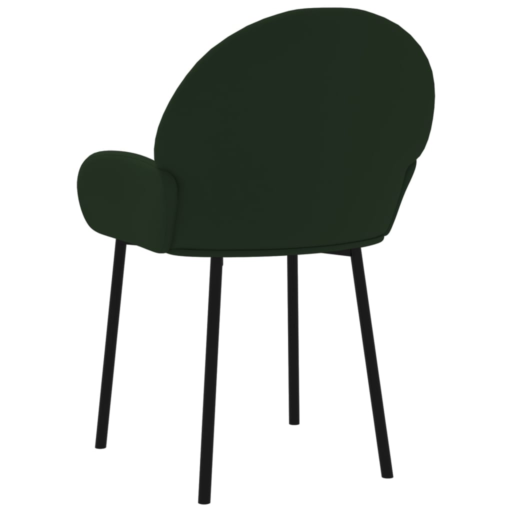 Eetkamerstoelen 2 st fluweel donkergroen is nu te koop bij PeponiXL, paradijselijk wonen!