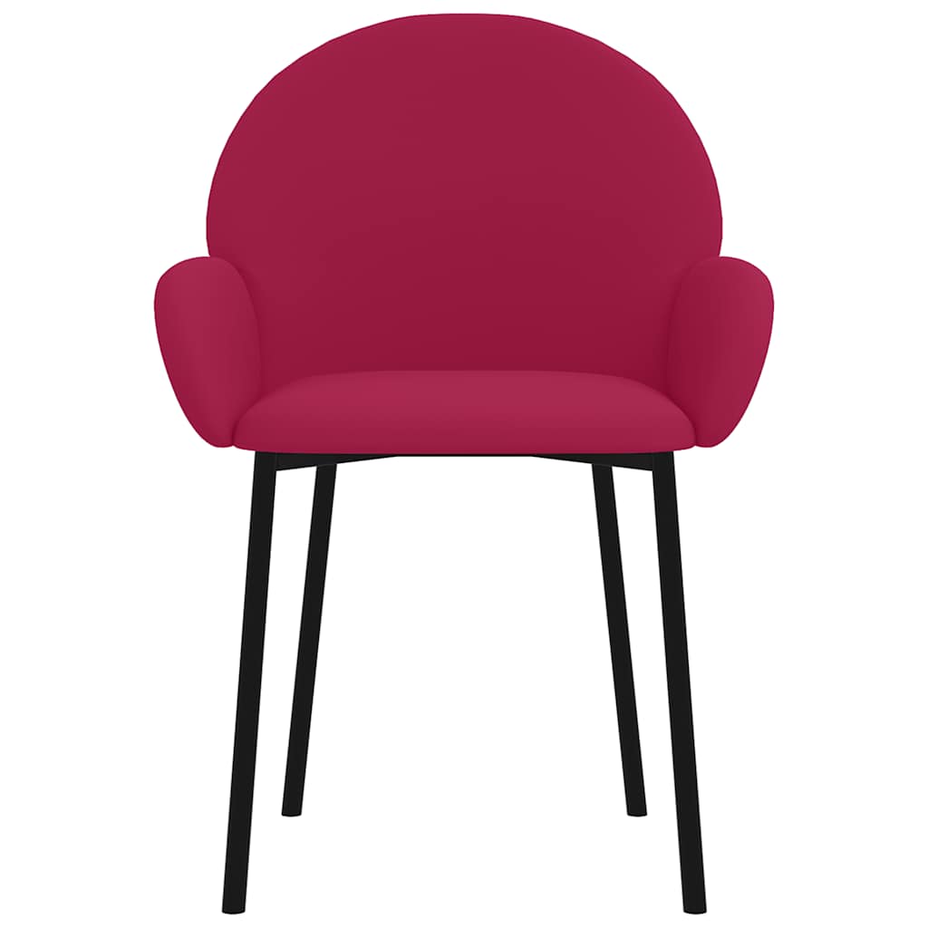 Eetkamerstoelen 2 st fluweel wijnrood is nu te koop bij PeponiXL, paradijselijk wonen!