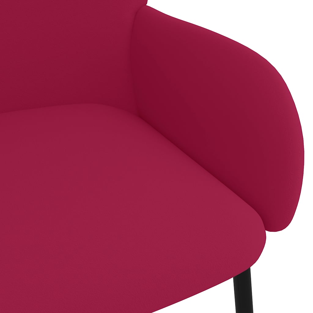 Eetkamerstoelen 2 st fluweel wijnrood is nu te koop bij PeponiXL, paradijselijk wonen!